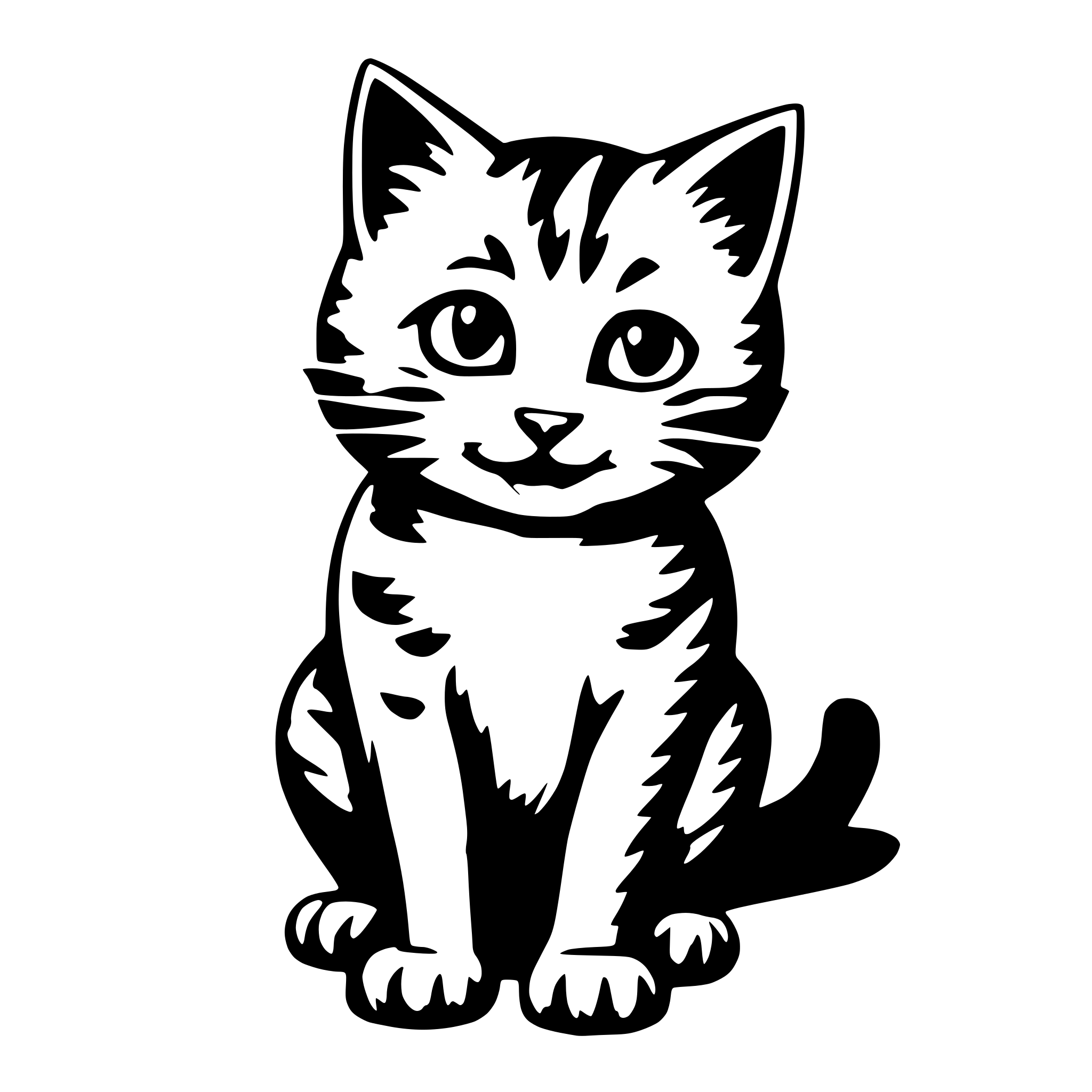 AI-generated SVG of 'cheerful kitten'