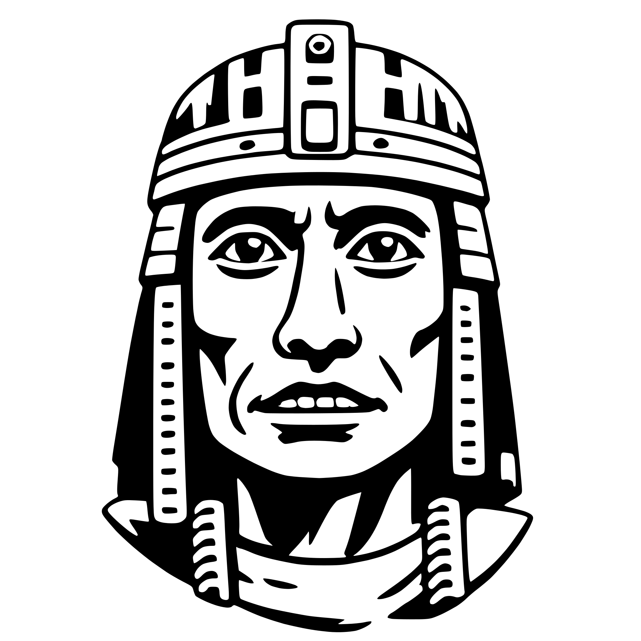 AI-generated SVG of a xipe totec