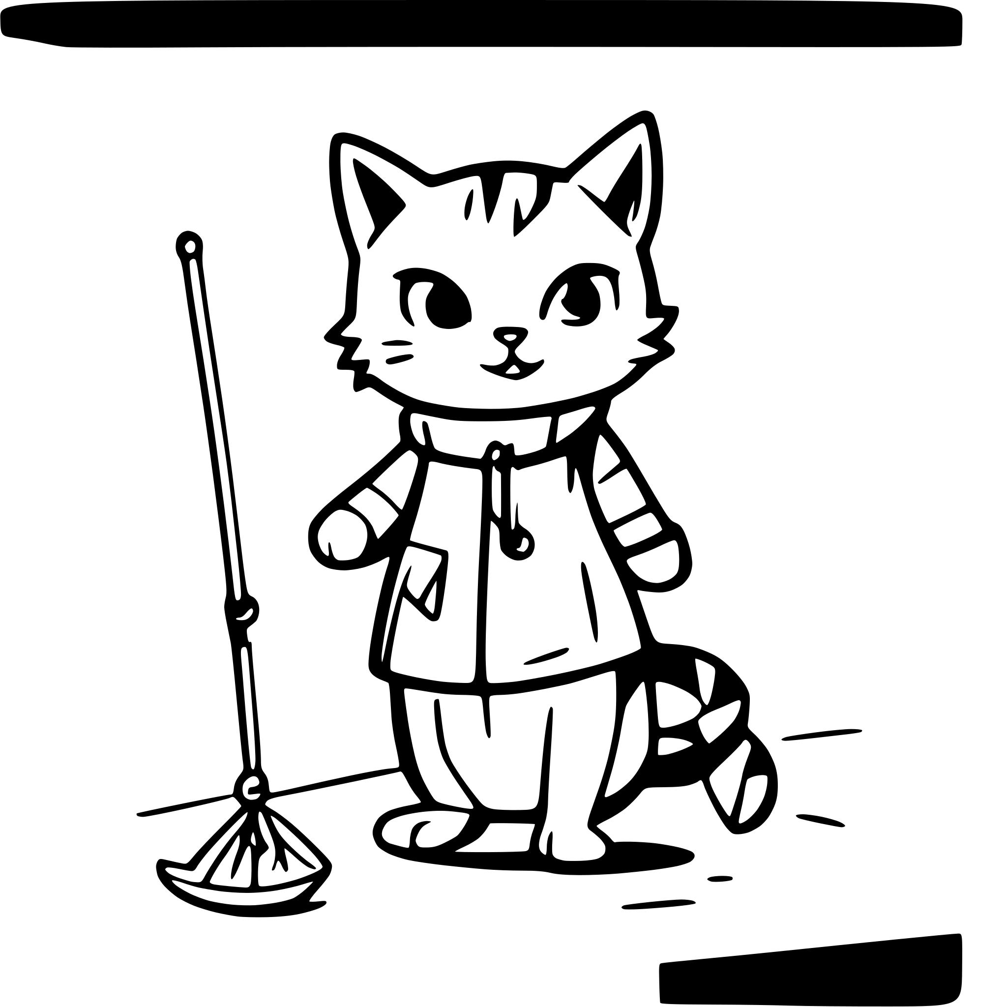 AI-generated SVG of a a cat using a fishing rode
