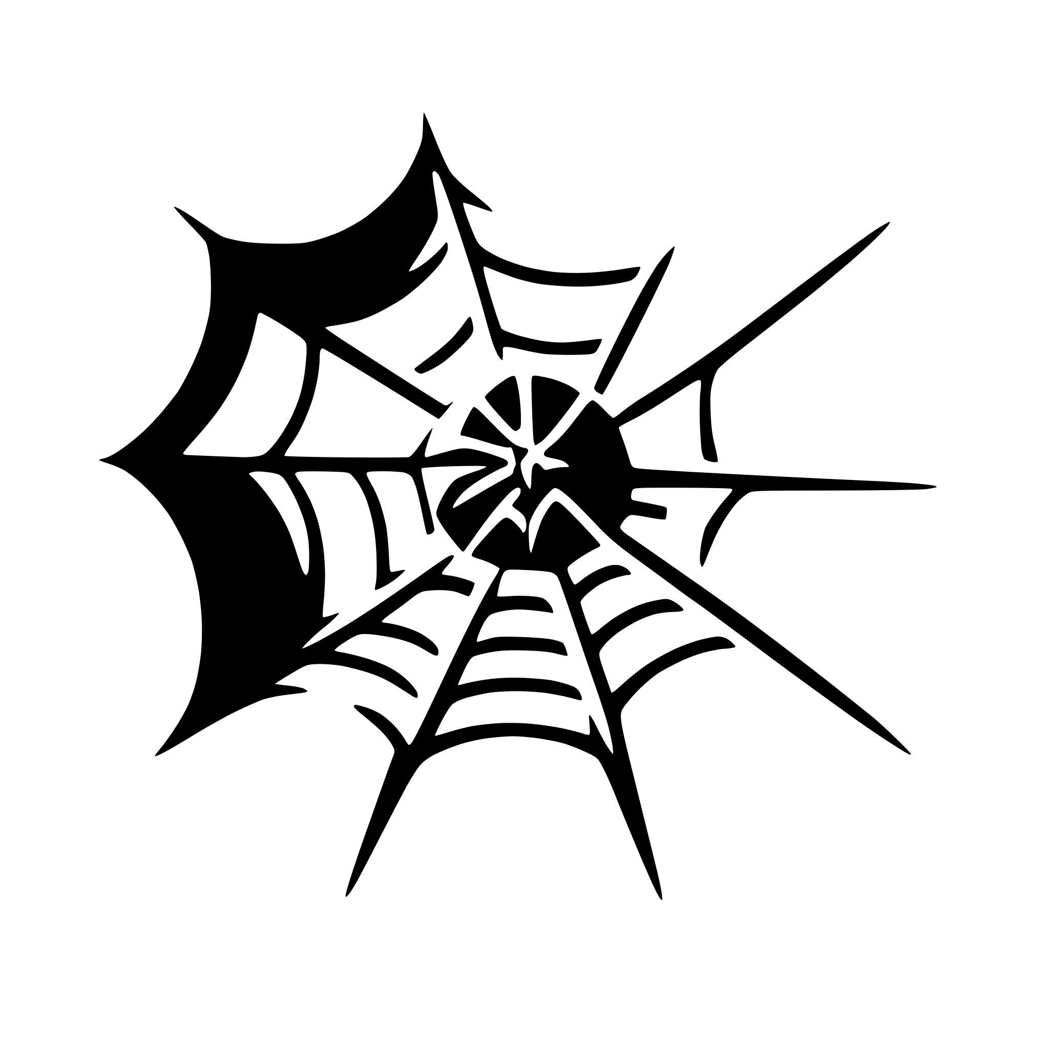 AI-generated SVG of a a spider in a web