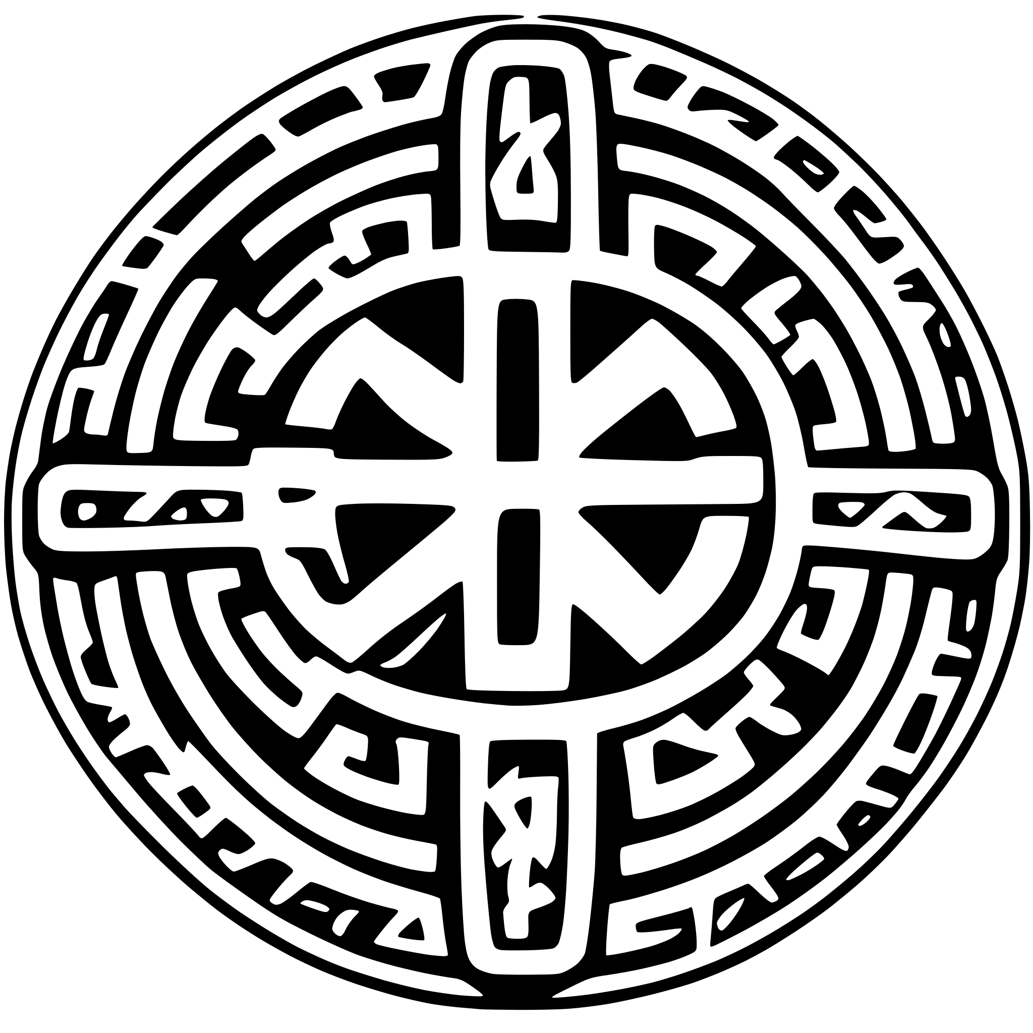 AI-generated SVG of a celtic runes circle