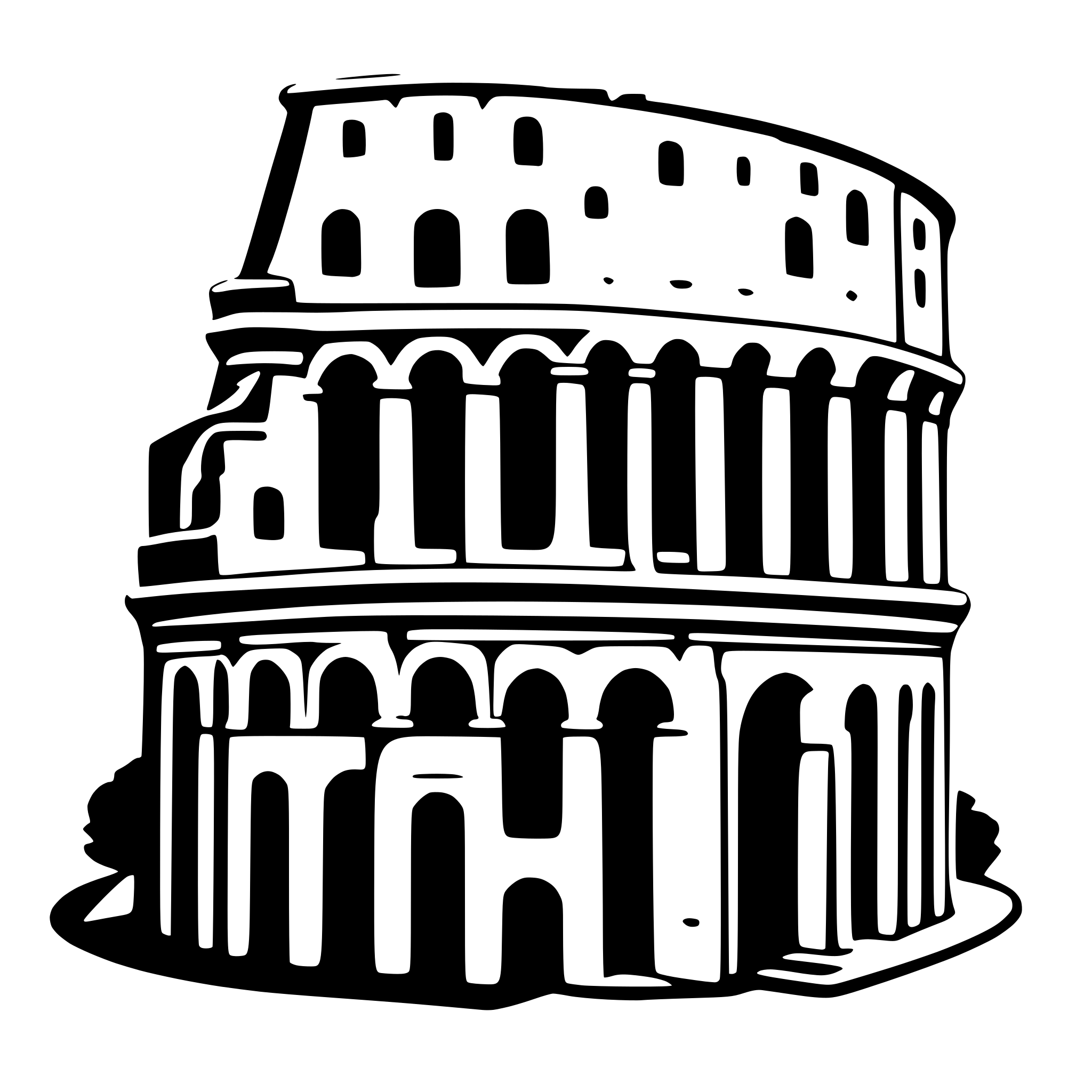 AI-generated SVG of 'colosseum souvenir object, illustration for kids book'