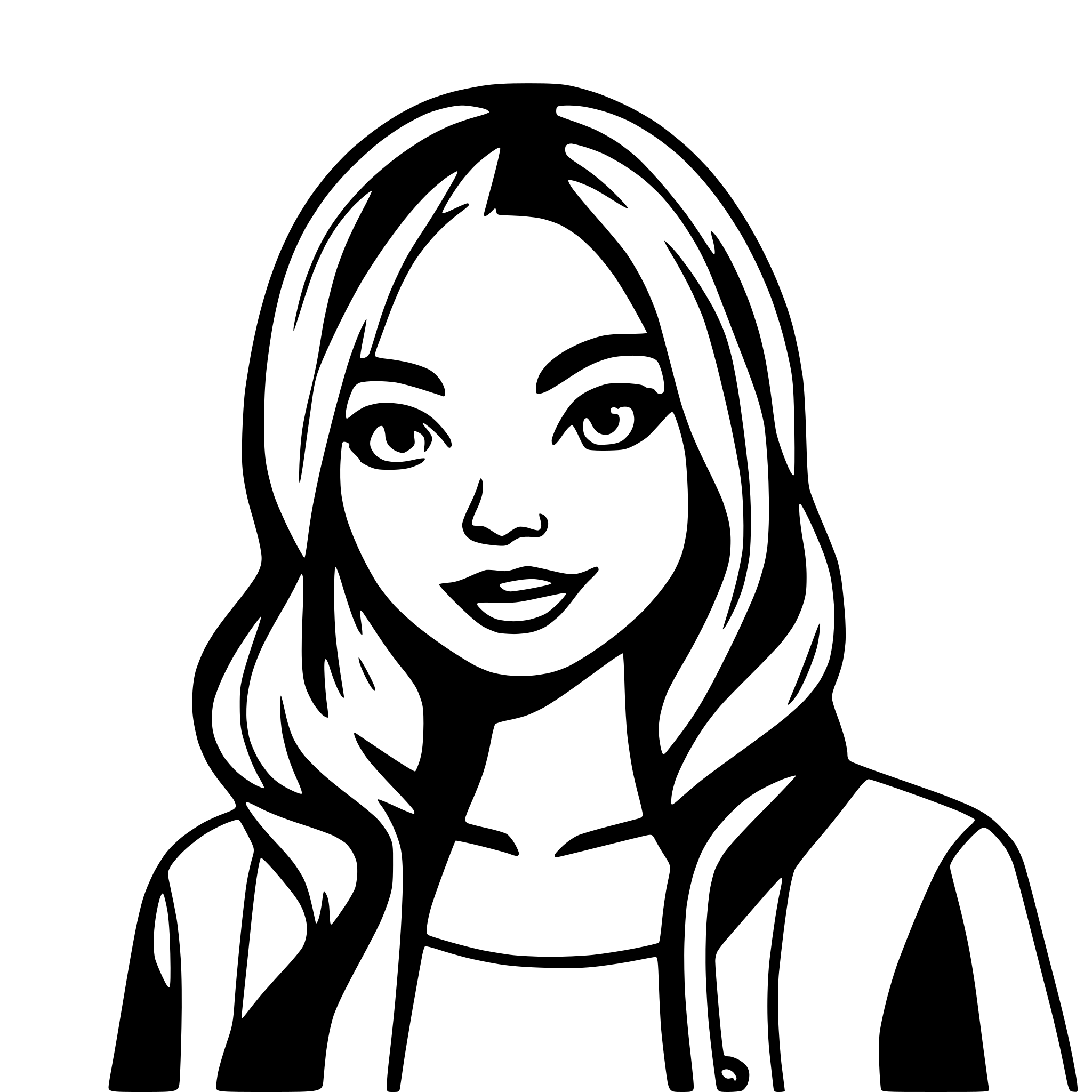 AI-generated SVG of a pro photo items in bold simple lines