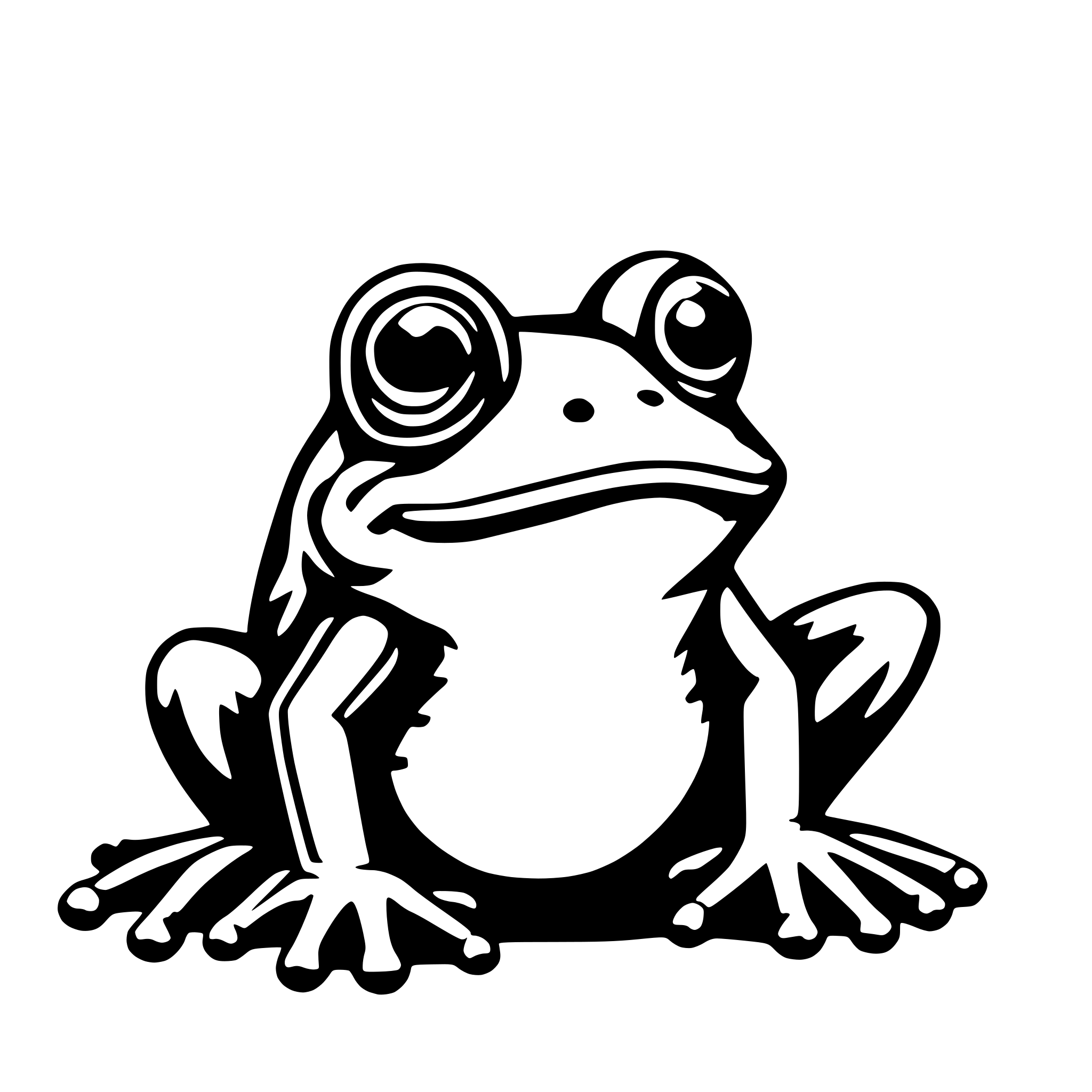 AI-generated SVG of a frog