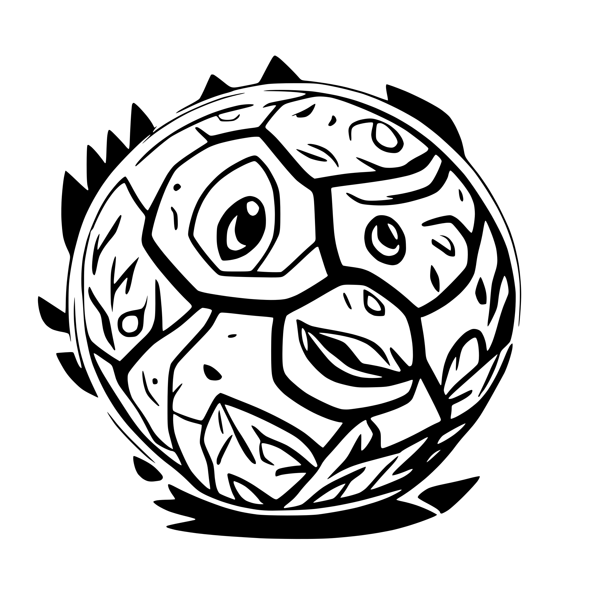 AI-generated SVG of a poke ball