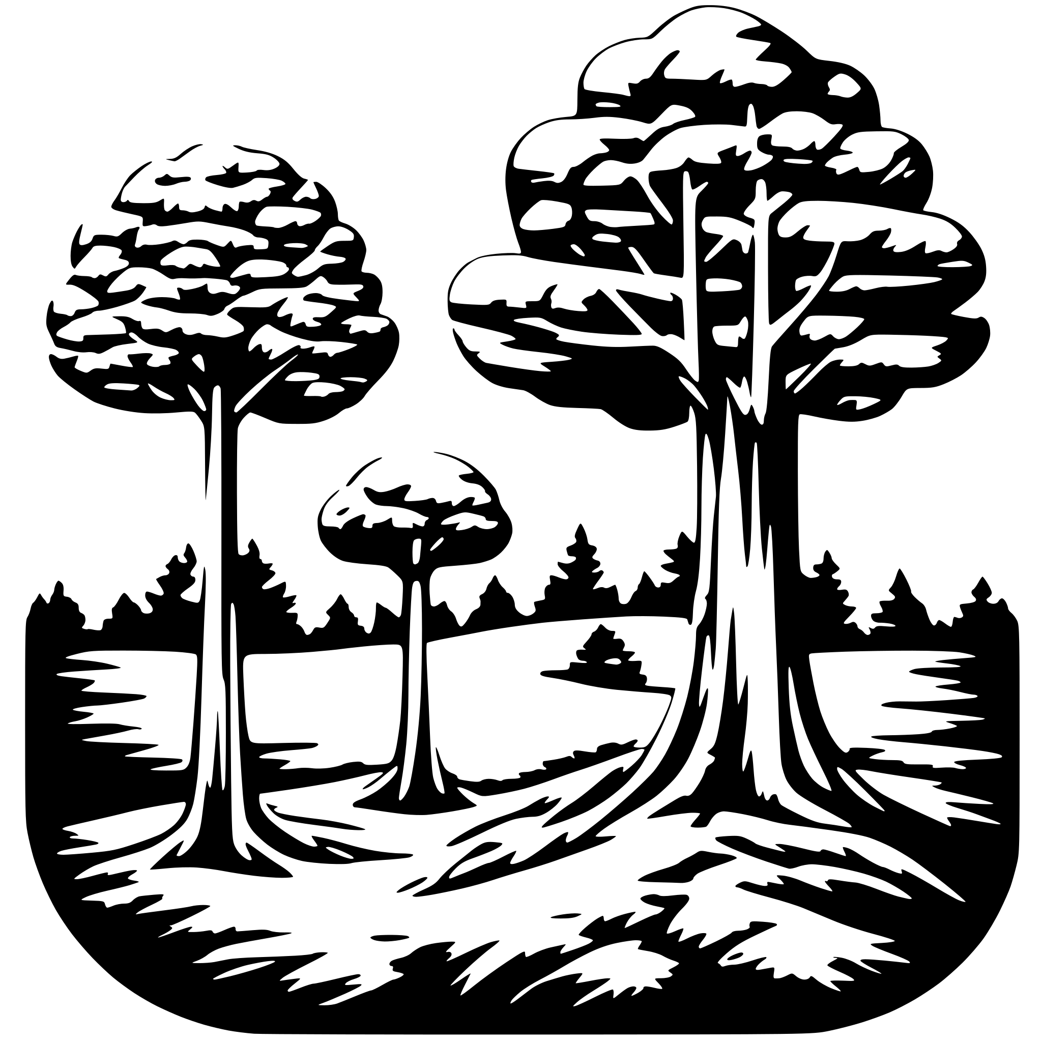 AI-generated SVG of 'tree top texture package'
