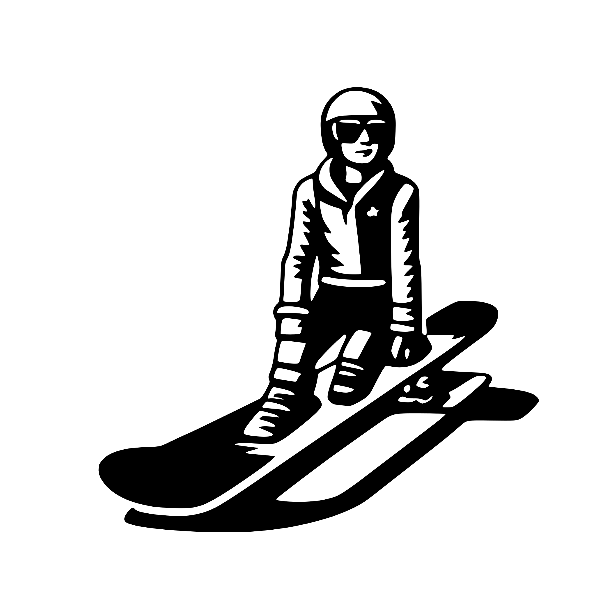 AI-generated SVG of 'snowboard'