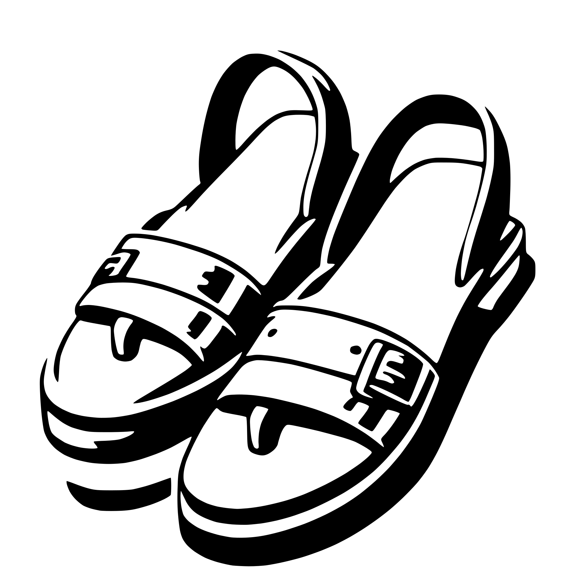 AI-generated SVG of 'sandal'