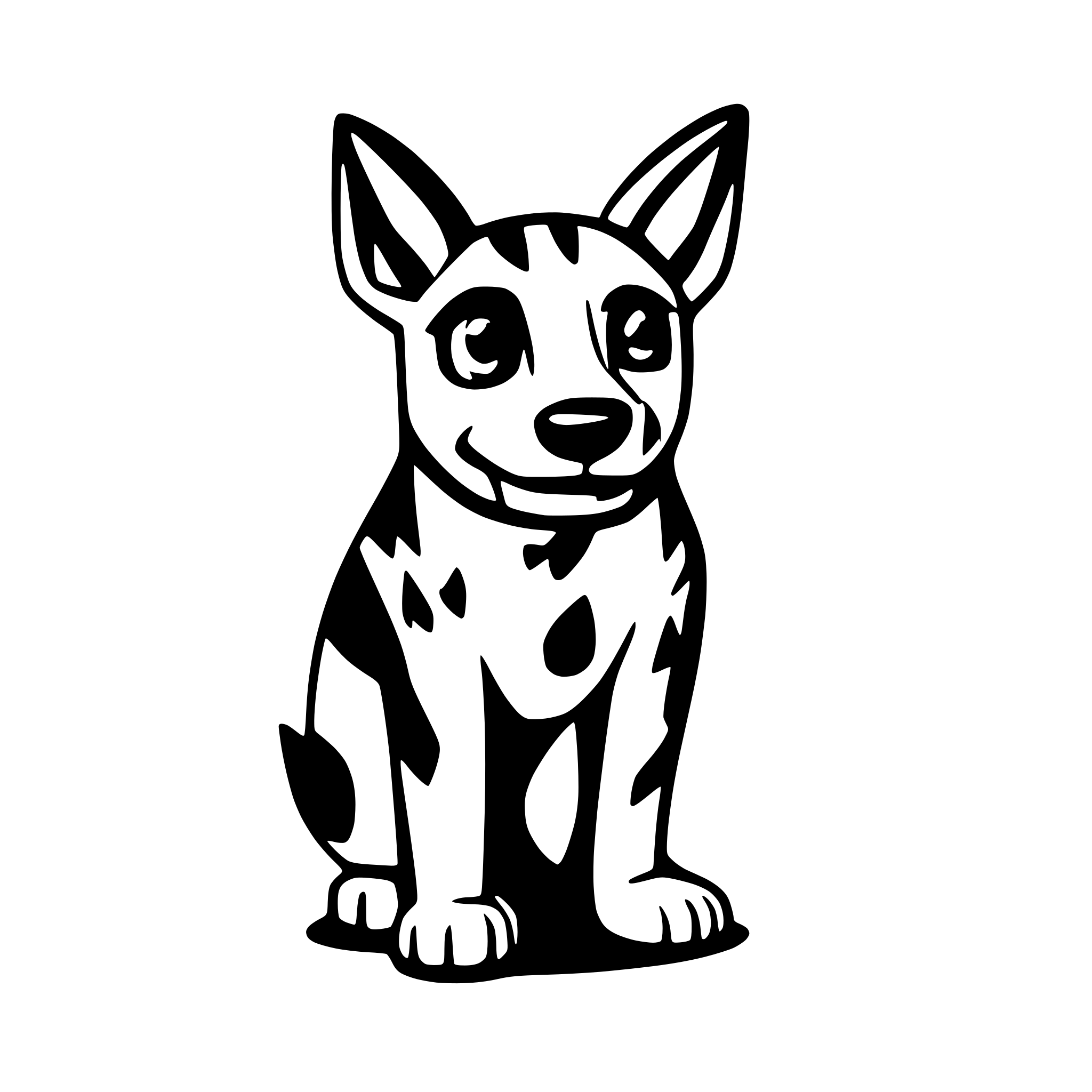 AI-generated SVG of a blue heeler full body