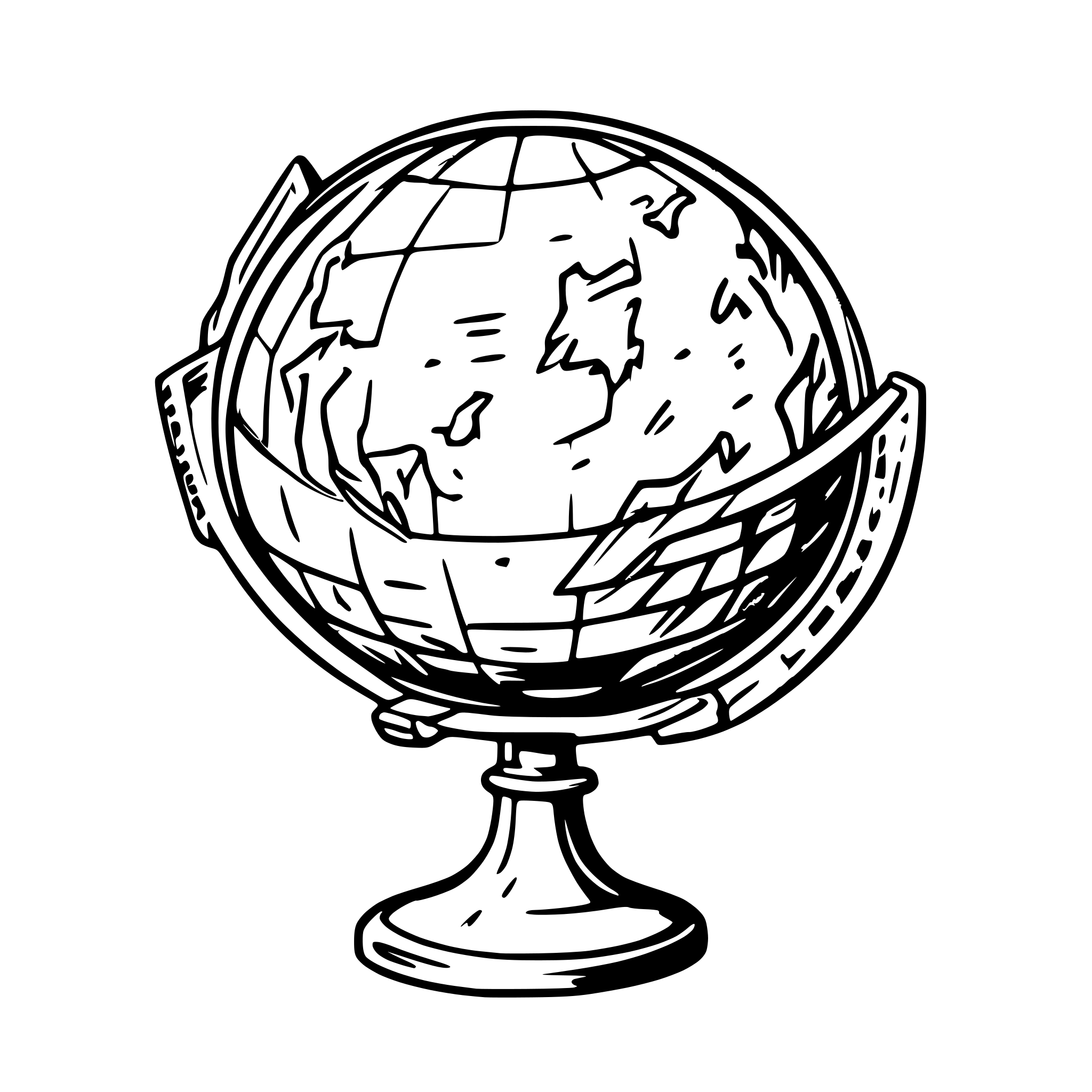 AI-generated SVG of a "A globe with research papers flying around it like satellites, symbolizing the global recognition that comes with publishing in Scopus indexed journals. The globe should be detailed, with a modern, clean look, and the flying papers should create a dynamic sense of motion."