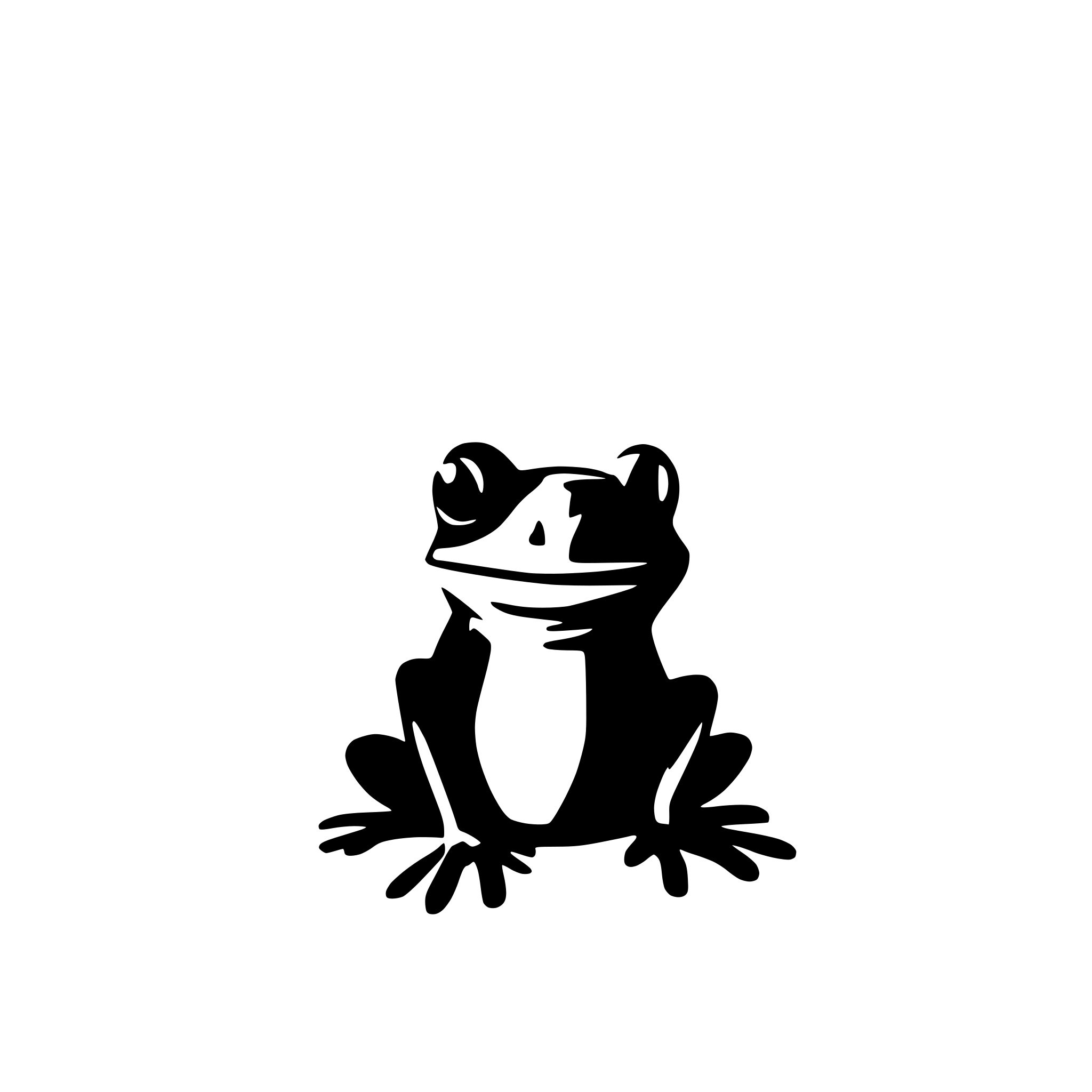 AI-generated SVG of a frog silhouette