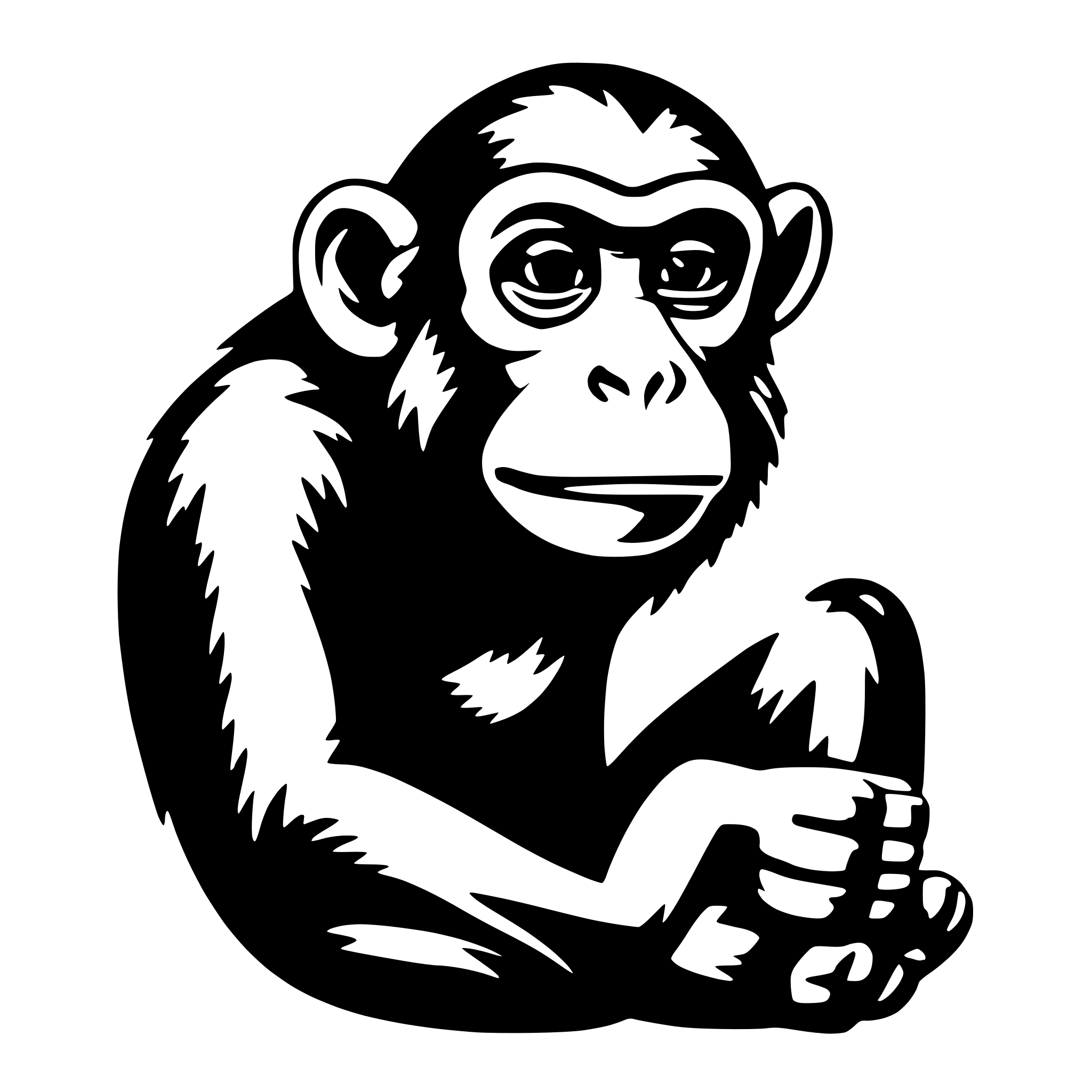 AI-generated SVG of a monkey