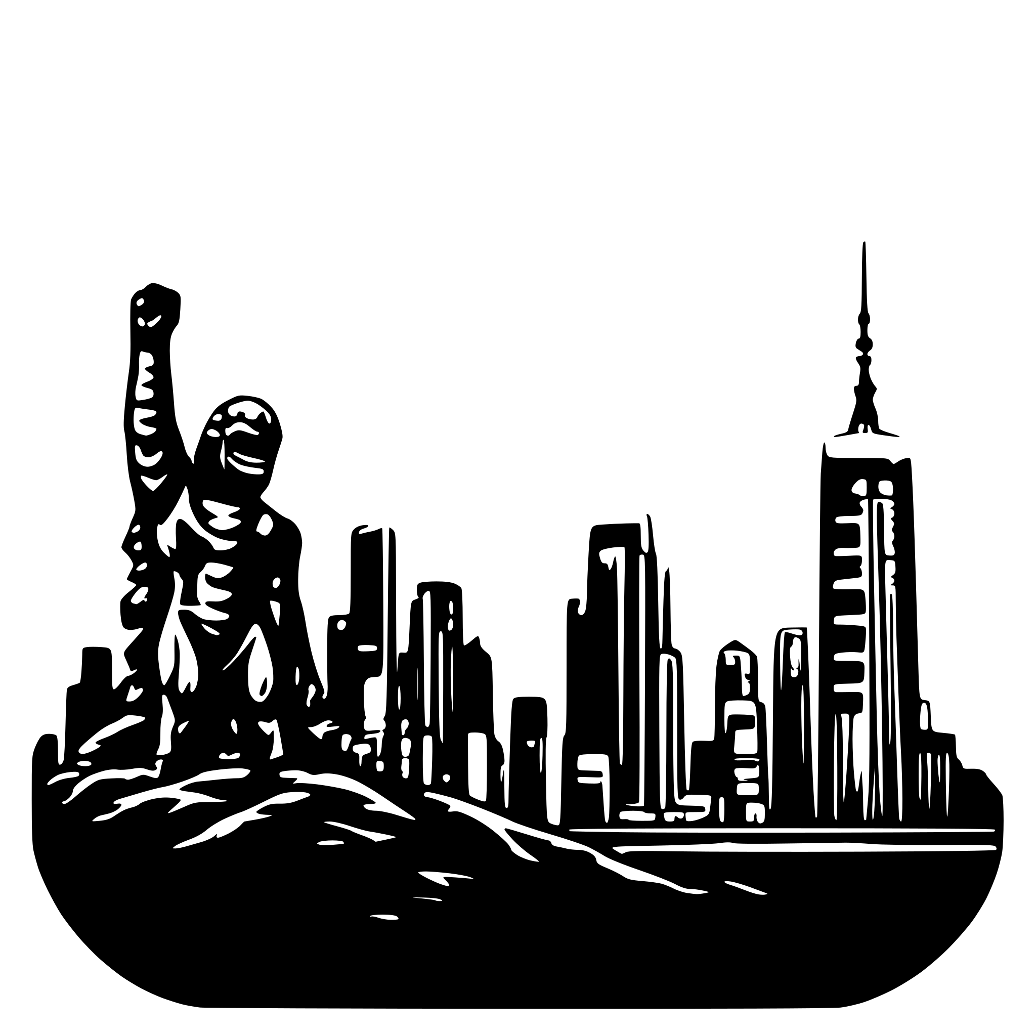 AI-generated SVG of a Godzilla Tokyo skyline