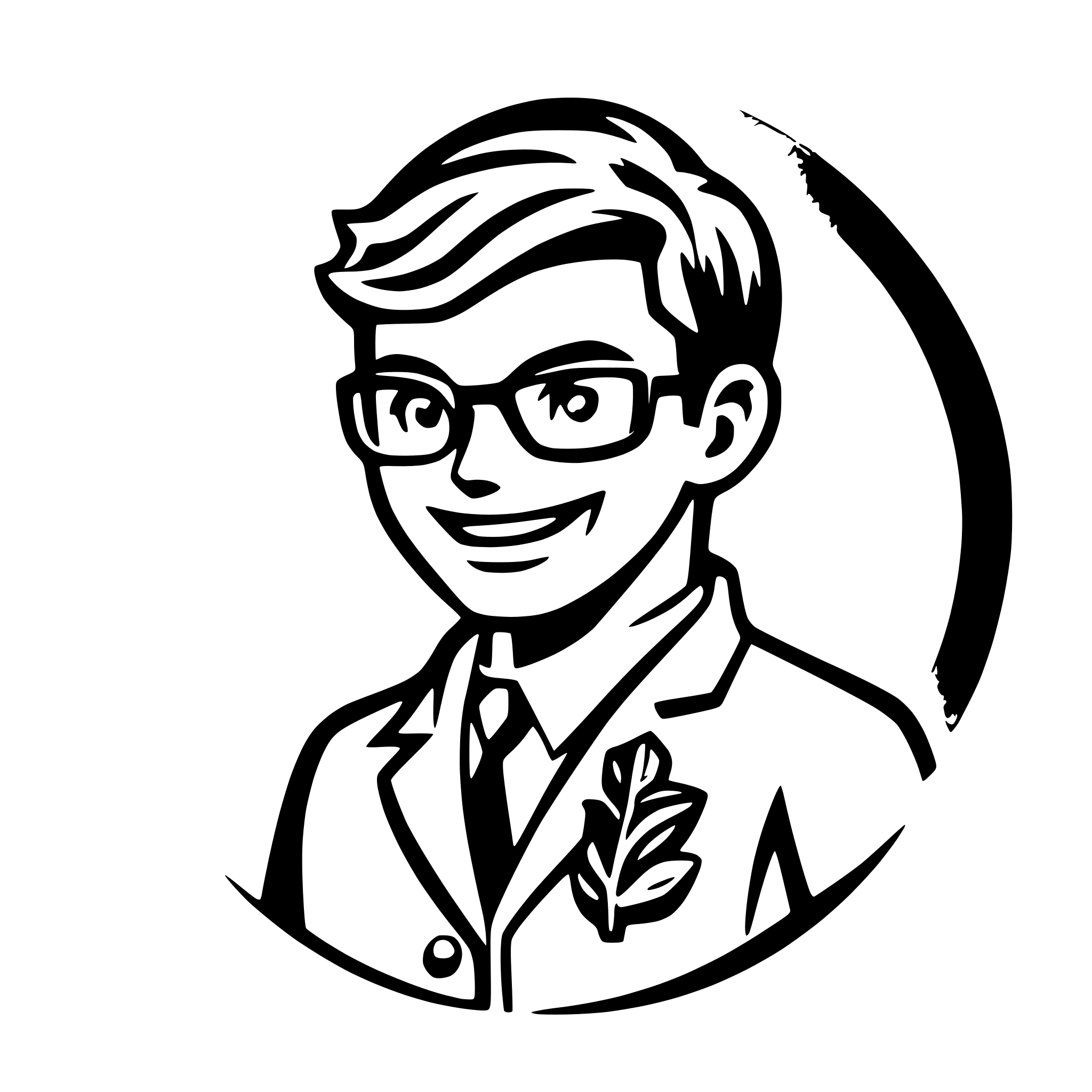 AI-generated SVG of 'Male Dentist Doctor logo with tootg'