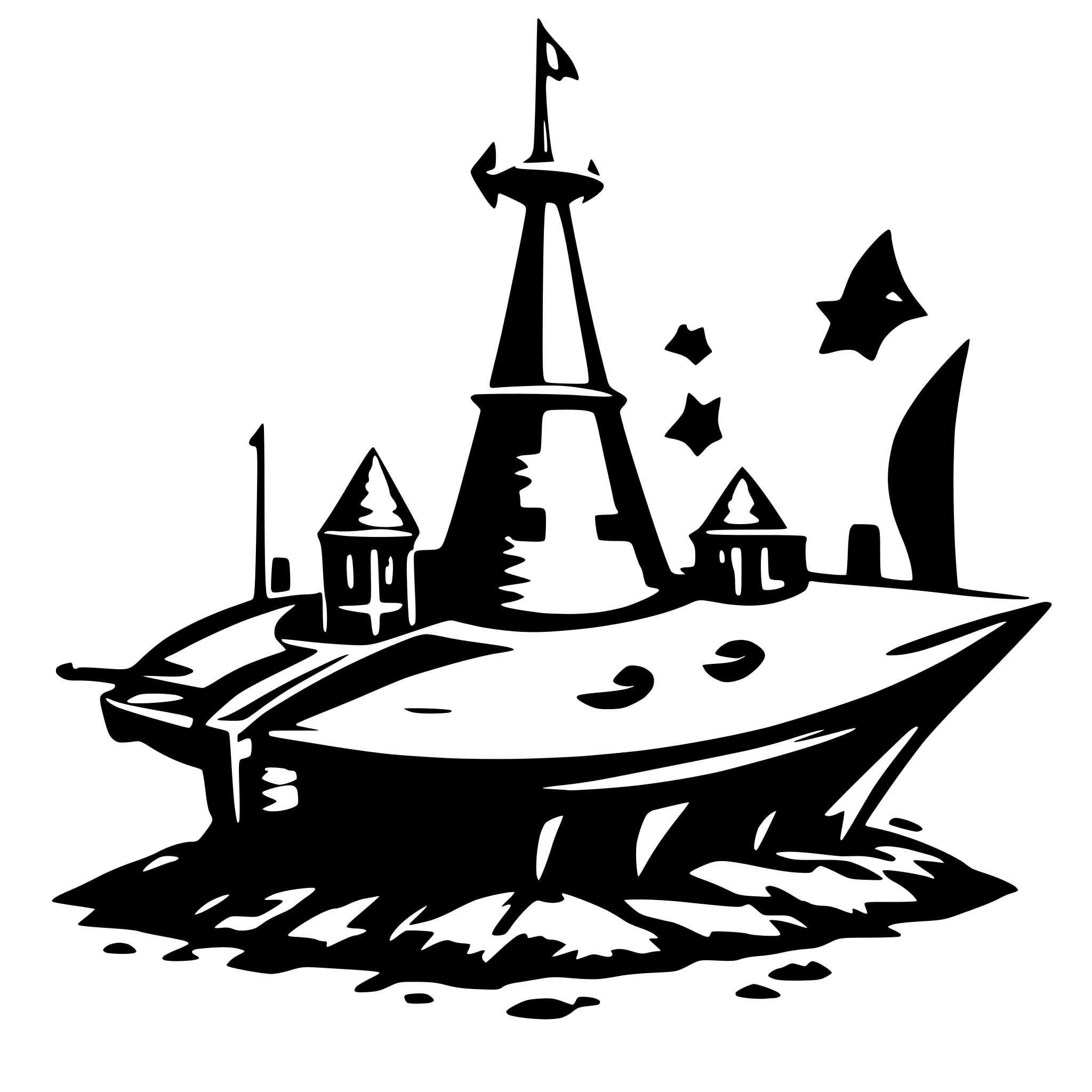 AI-generated SVG of a medieval starship