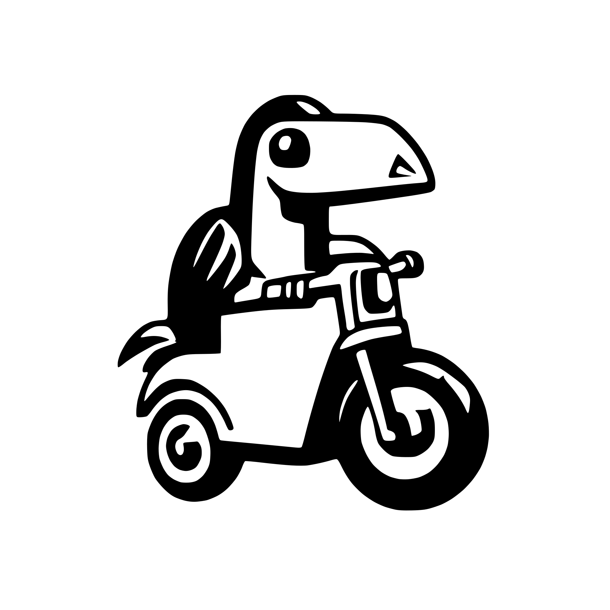 AI-generated SVG of a icon of a toucan riding a motorbike