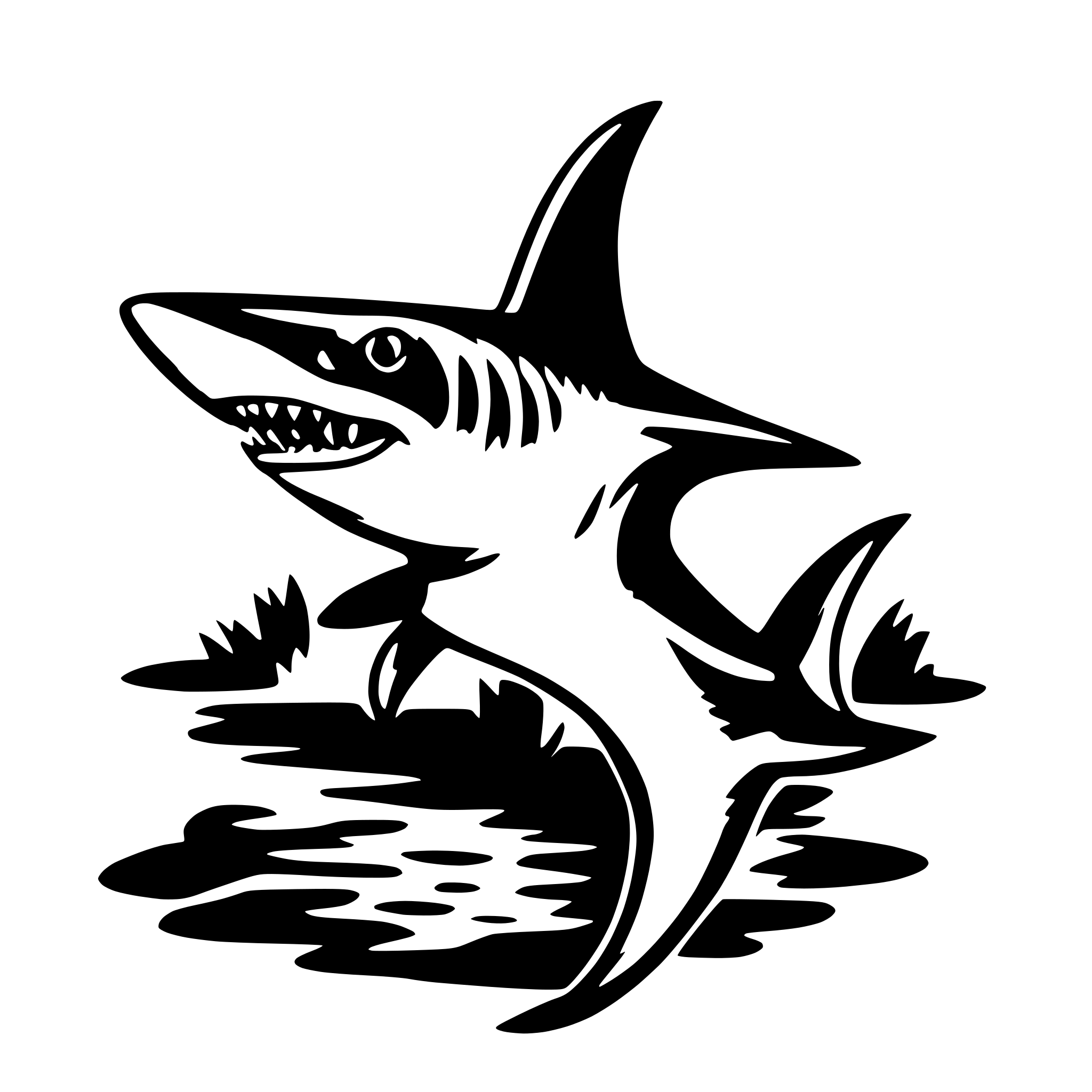 AI-generated SVG of 'shark'