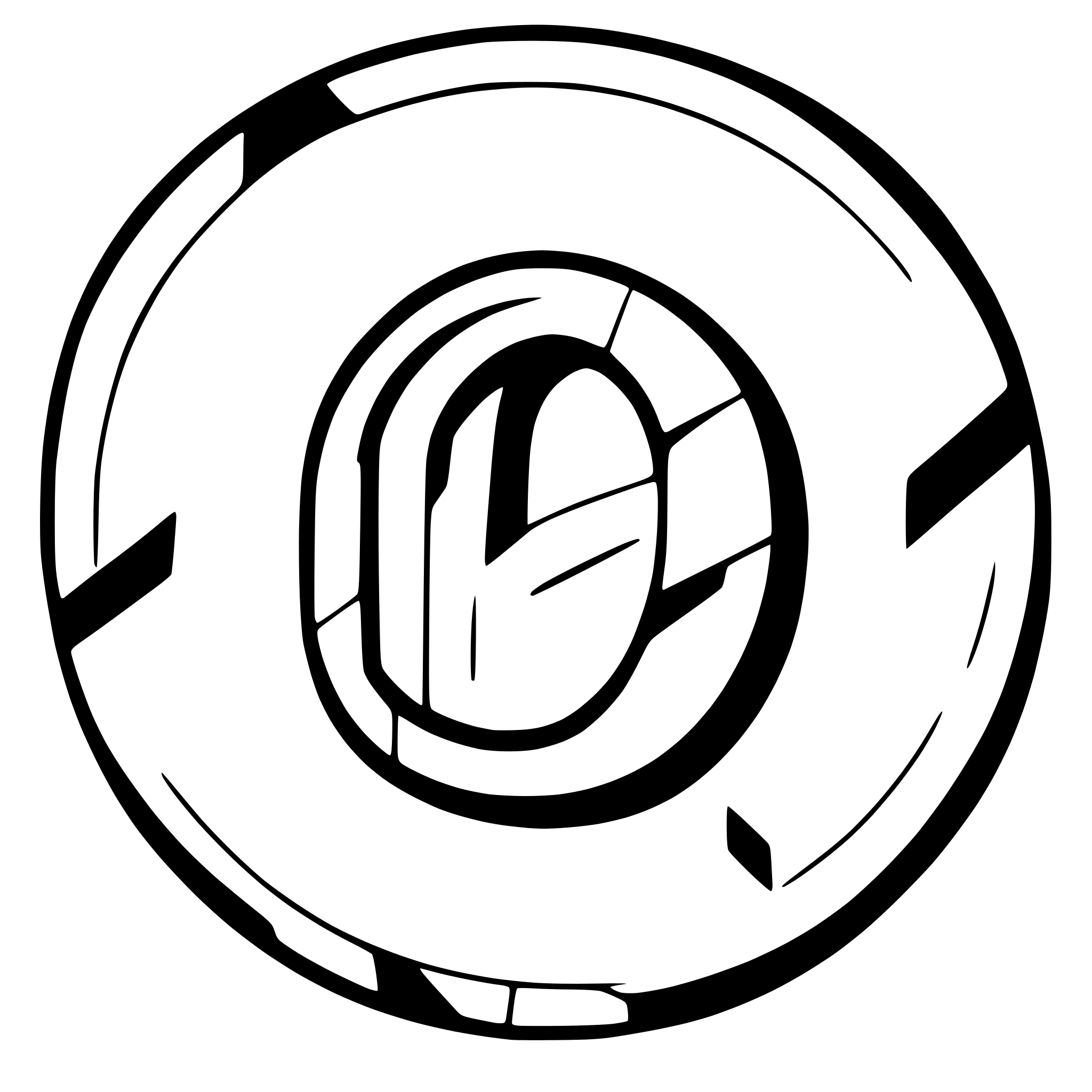 AI-generated SVG of a line art circles intersecting to create the letter M