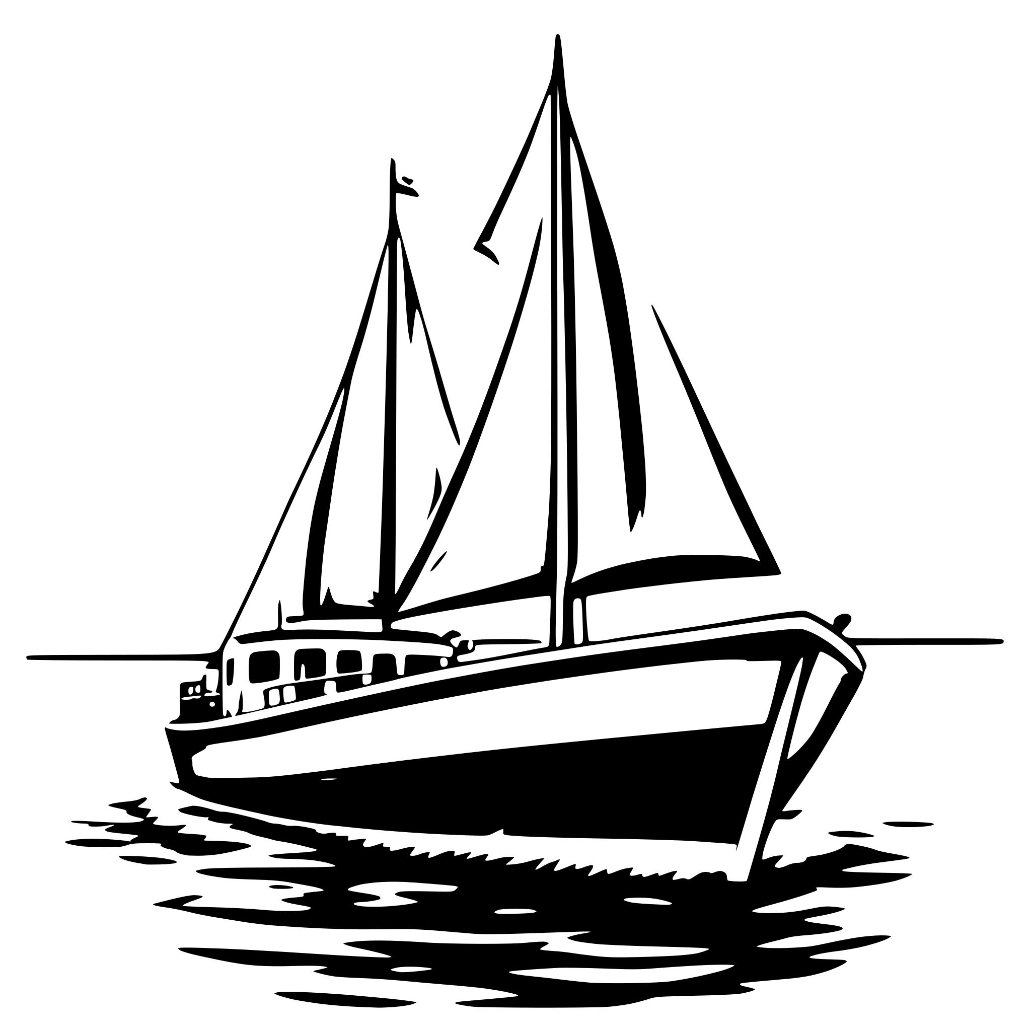 AI-generated SVG of 'Segelboot auf See'