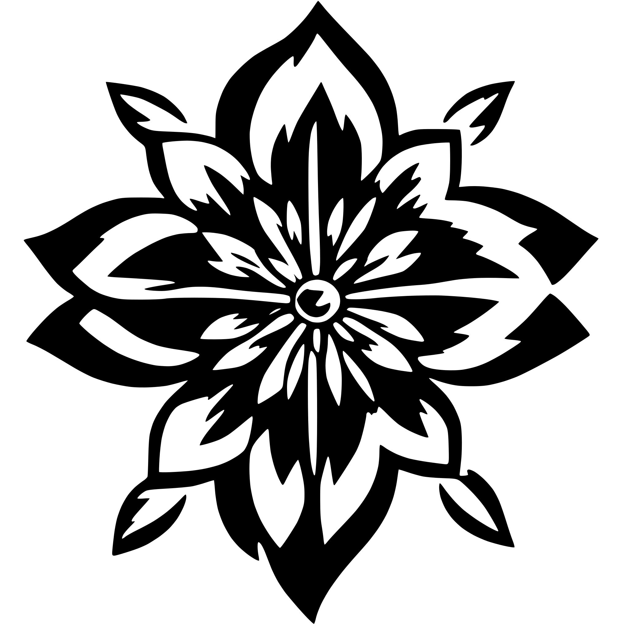 AI-generated SVG of 'Symmetrical minimalistic flower'