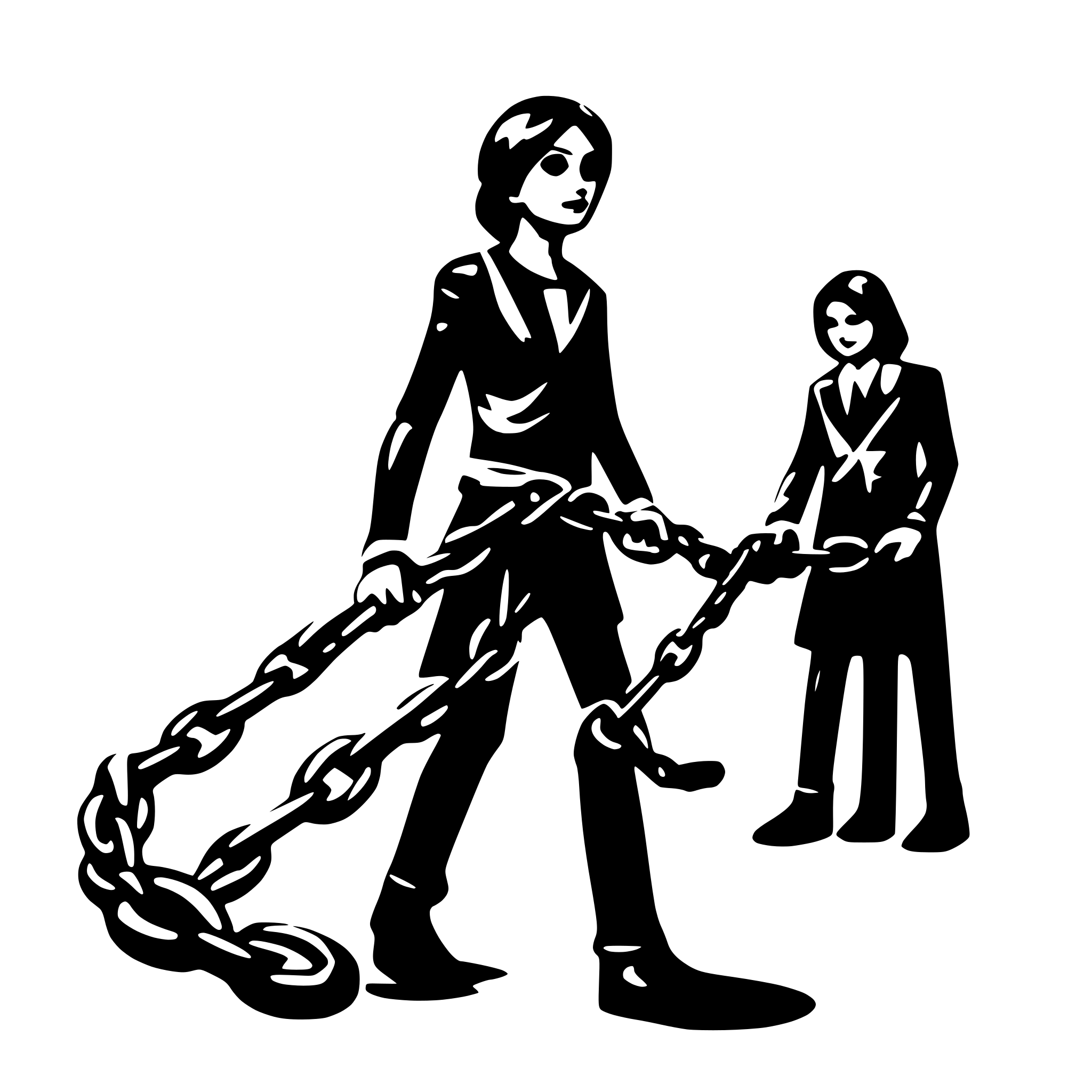 AI-generated SVG of a breaking chains