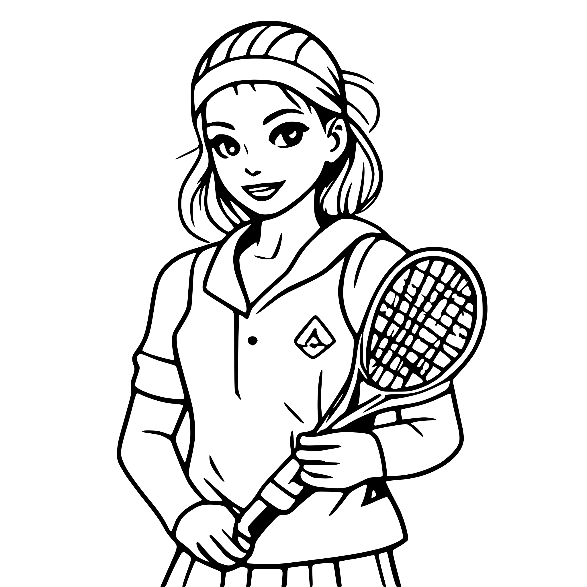 AI-generated SVG of a a tennis player