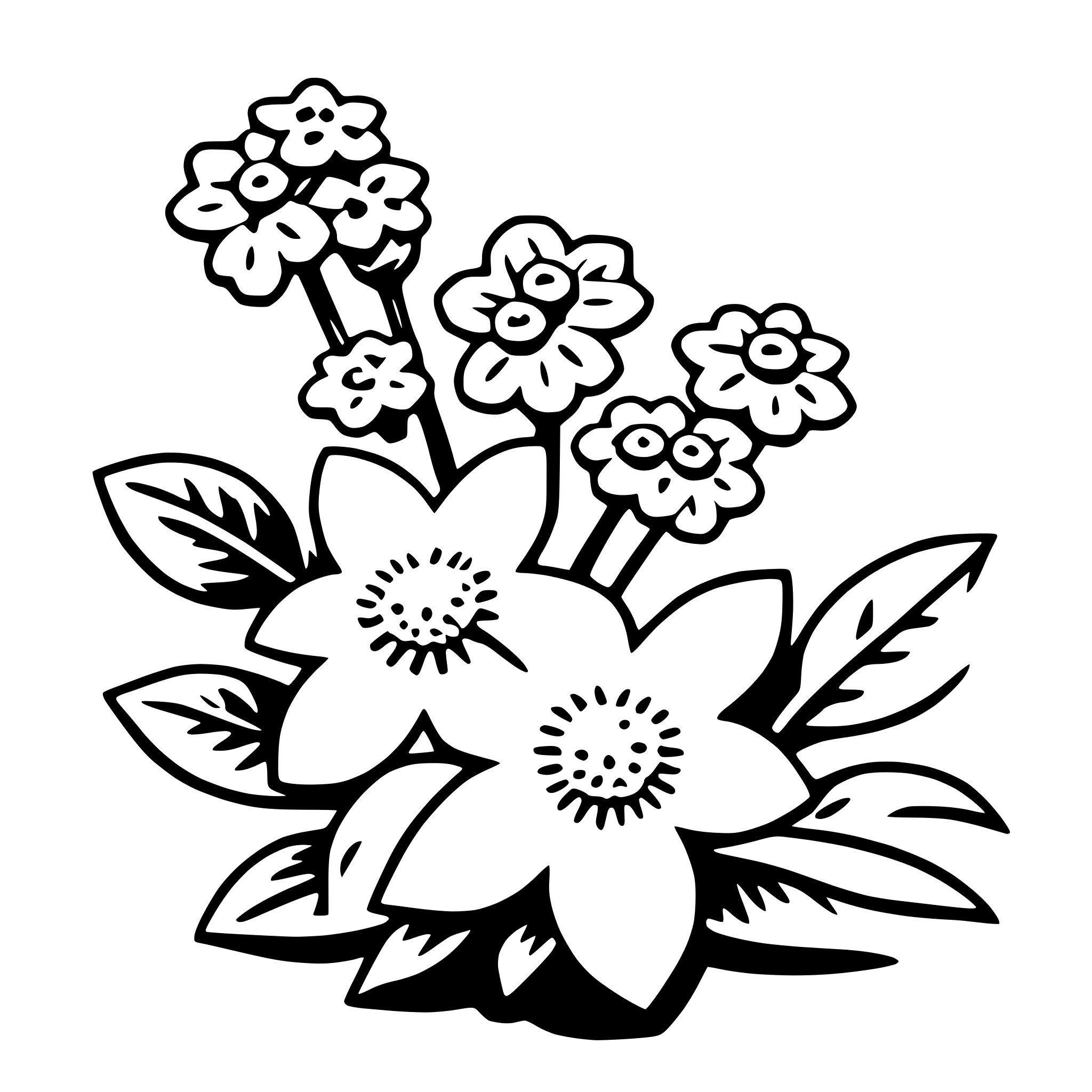 AI-generated SVG of 'forget-me-not'