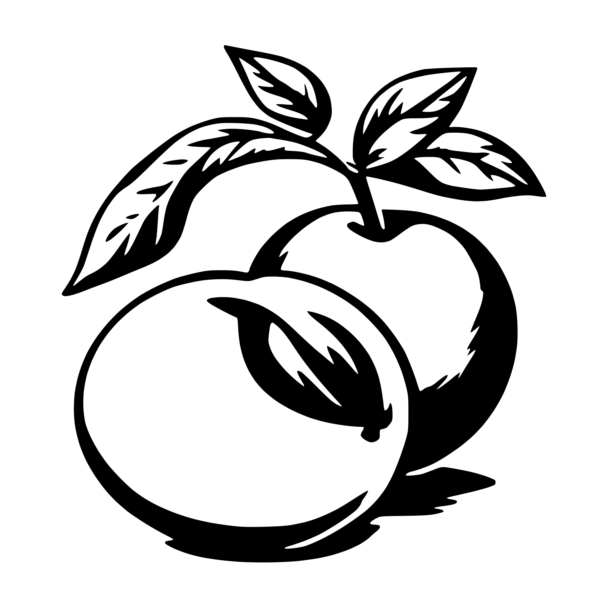 AI-generated SVG of a peach