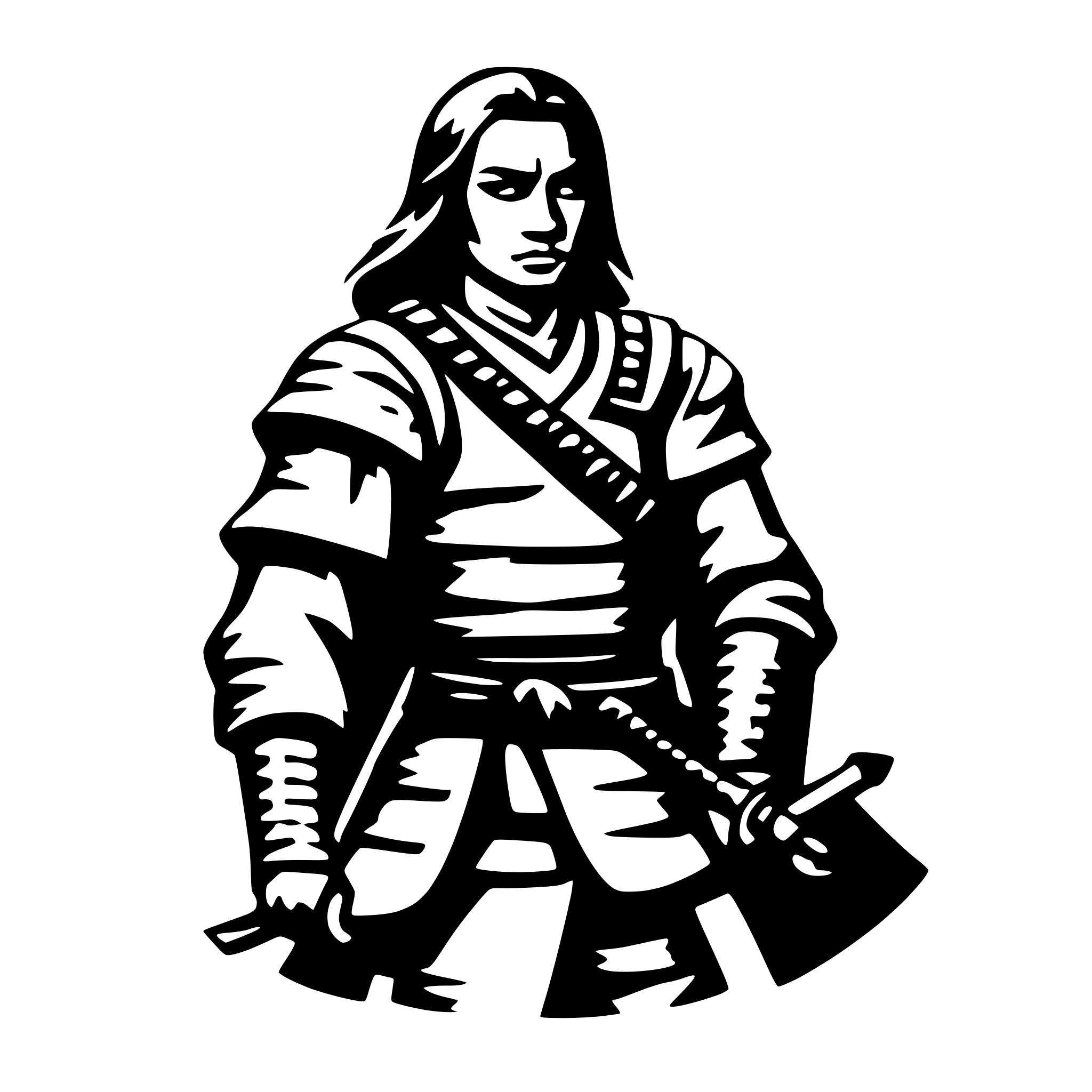 AI-generated SVG of 'samurai'