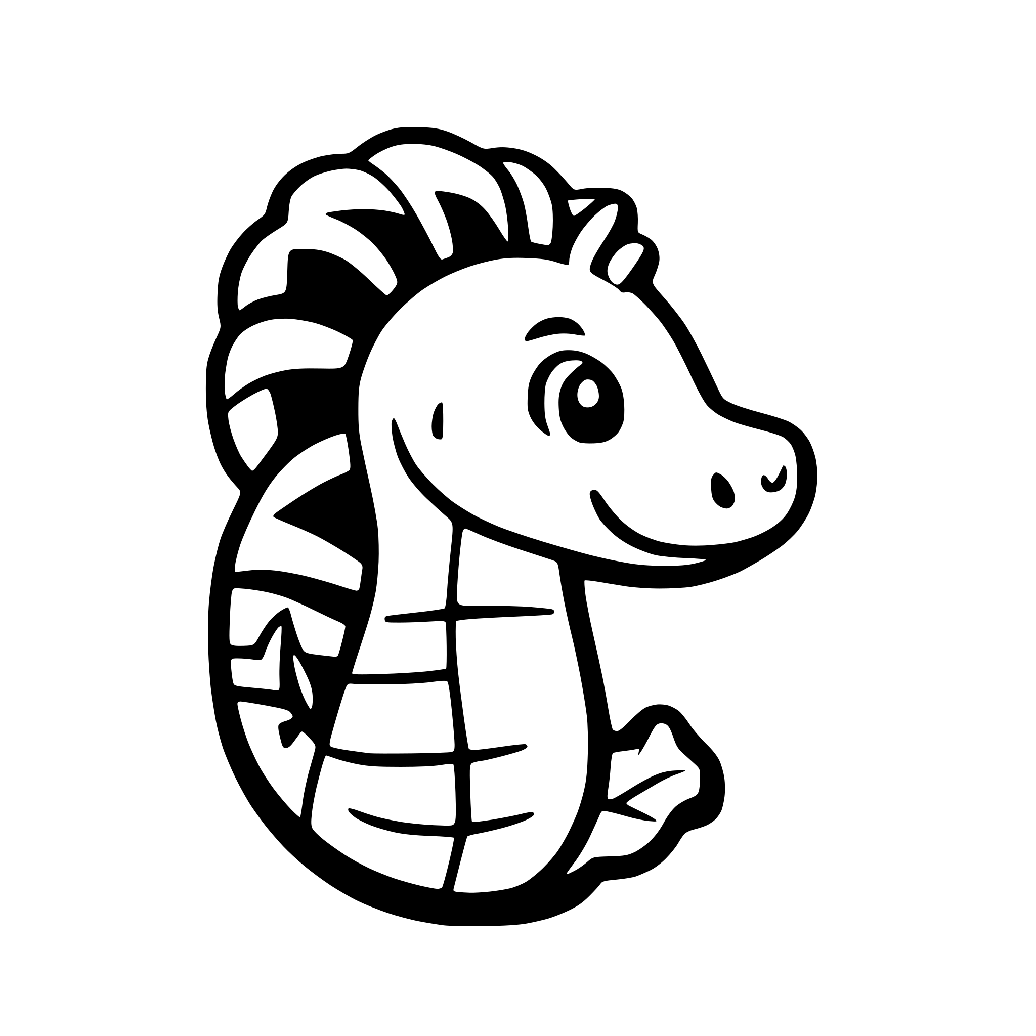 AI-generated SVG of 'seahorse'