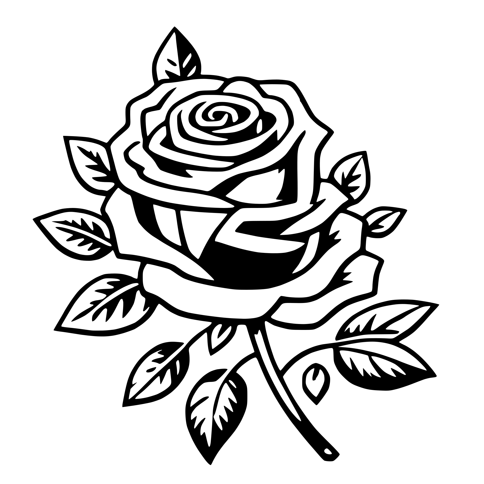 AI-generated SVG of 'roses and petals'
