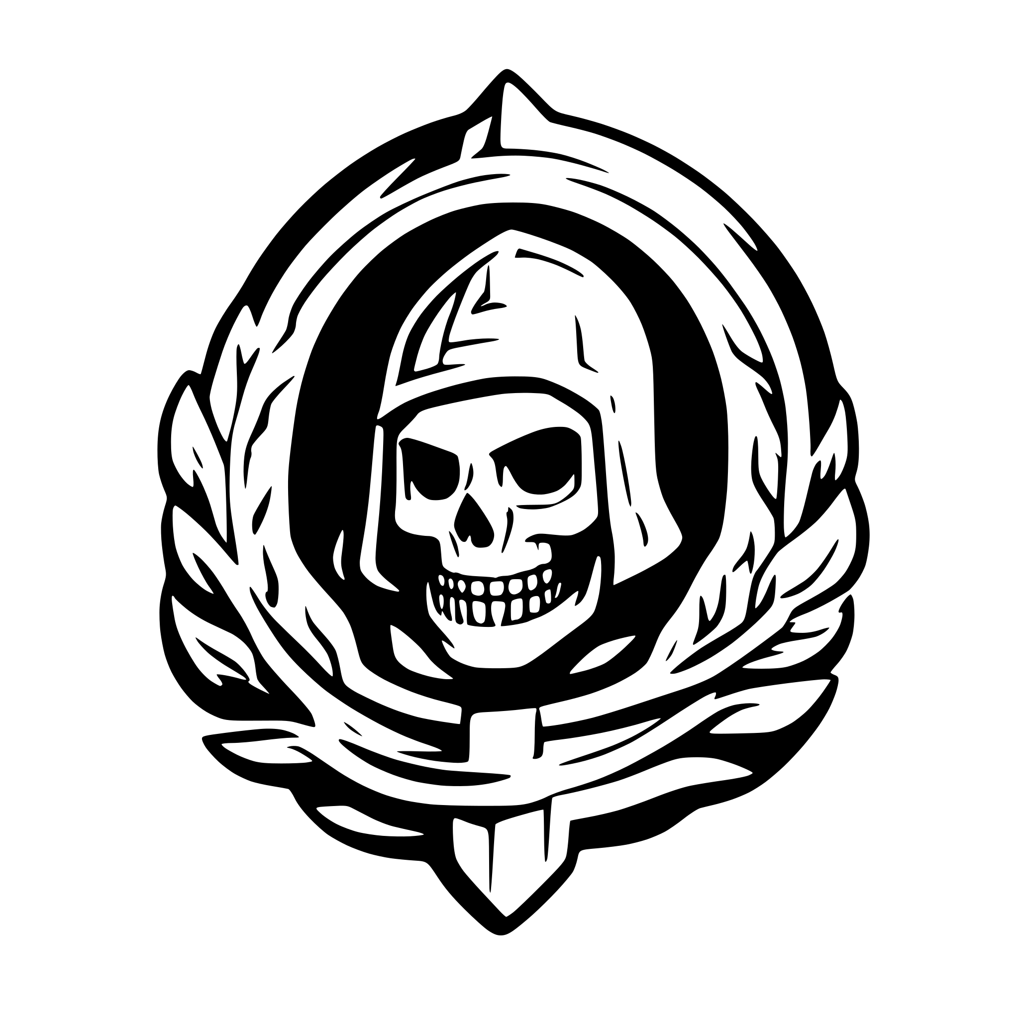 AI-generated SVG of a Emperor death