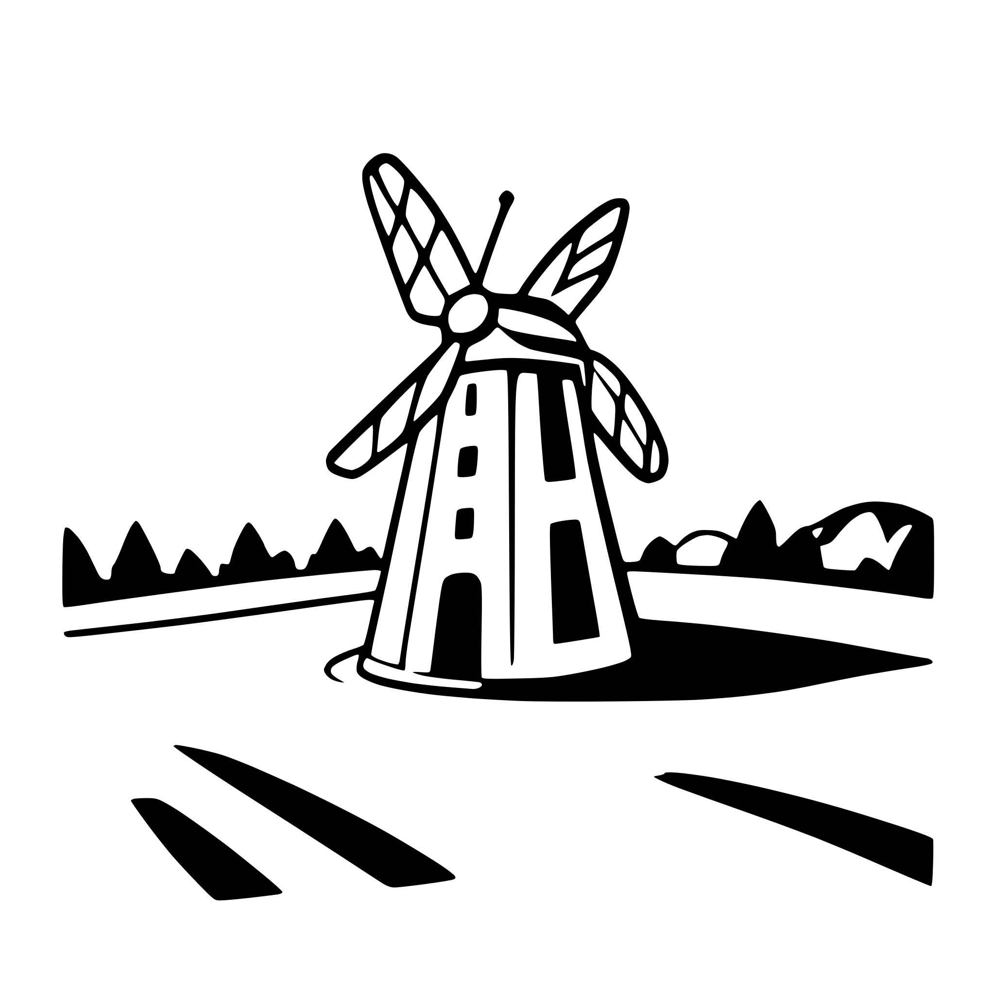 AI-generated SVG of 'windmill in open field'