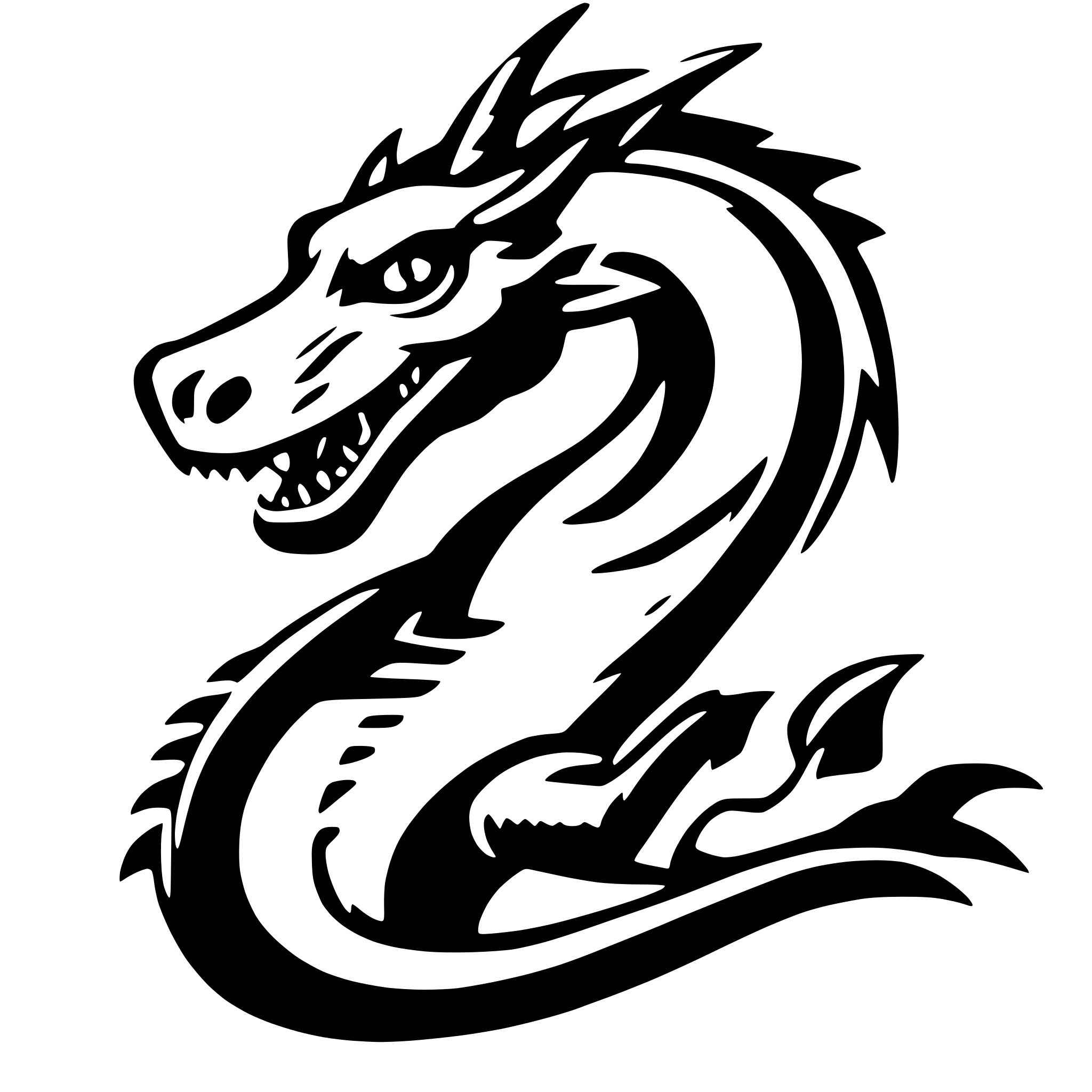 AI-generated SVG of a dragon