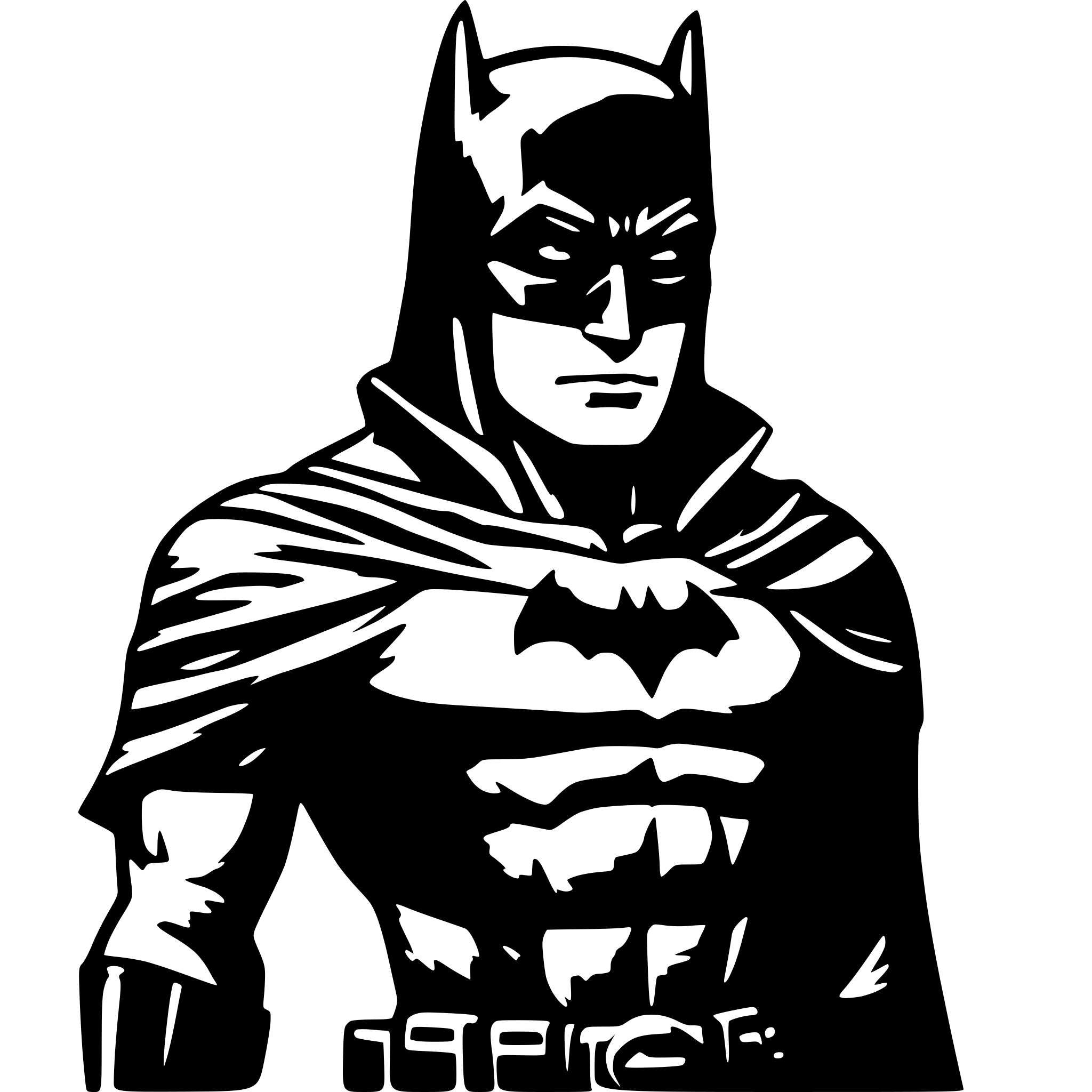 AI-generated SVG of 'Batman, the comic style'