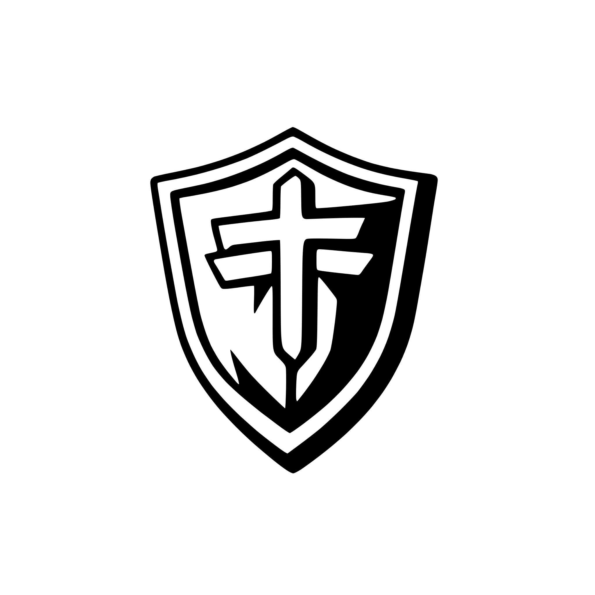 AI-generated SVG of a geometric shield with cross pattern
