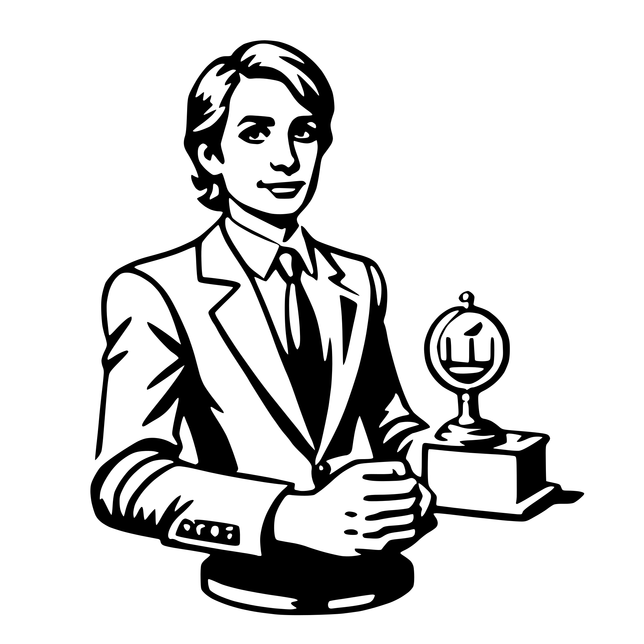 AI-generated SVG of a lawyer
