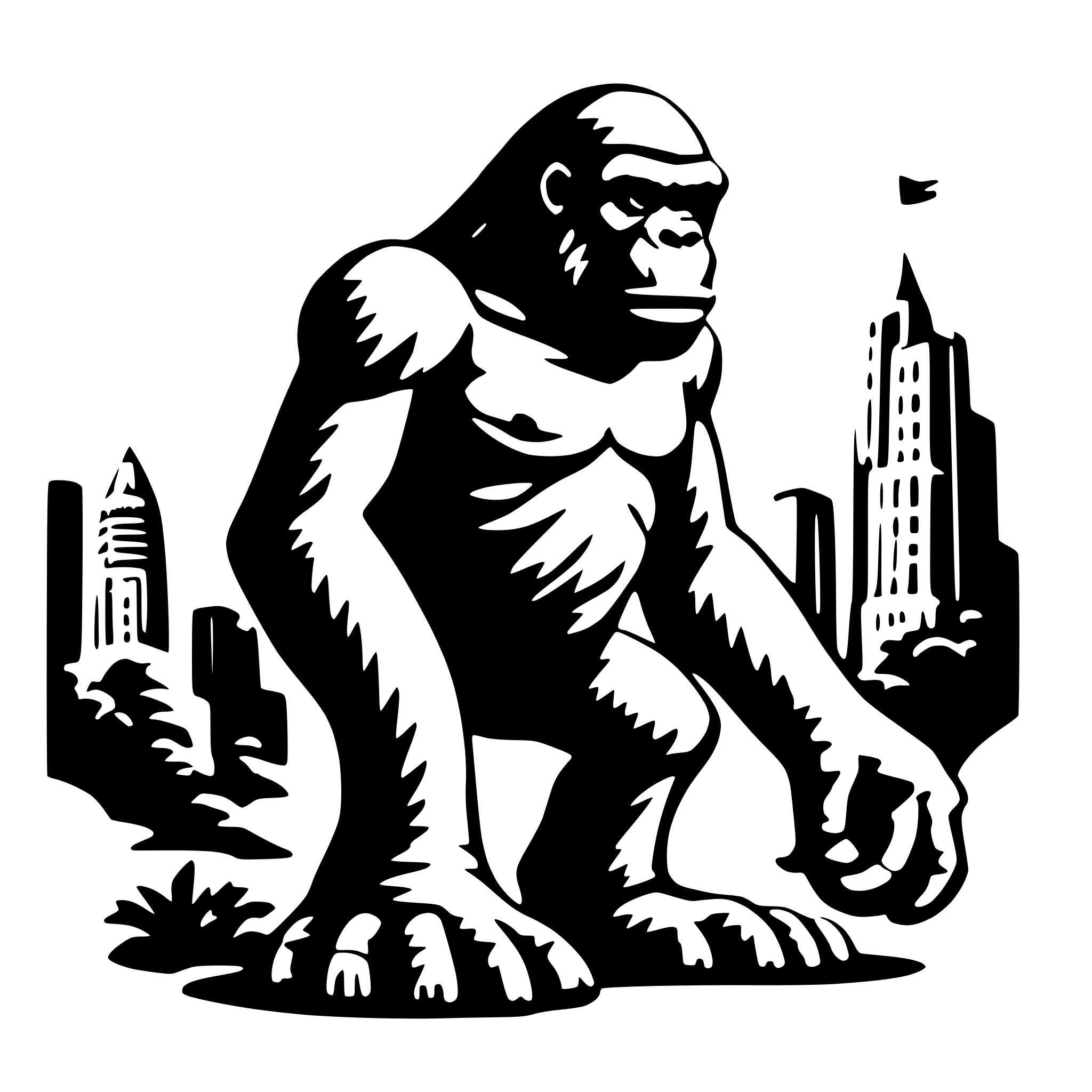 AI-generated SVG of a King Kong