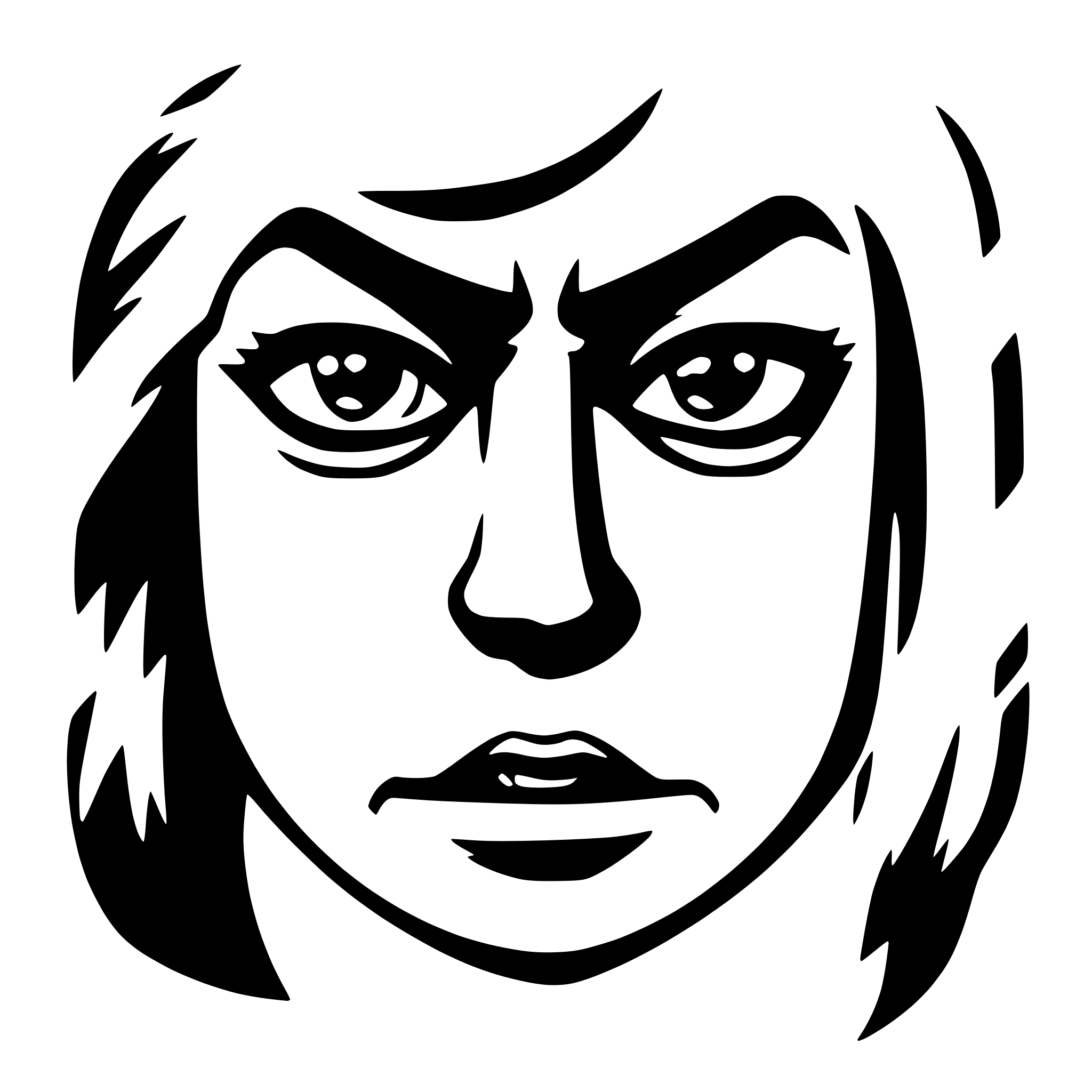 AI-generated SVG of 'angry face simple unspecified gender'