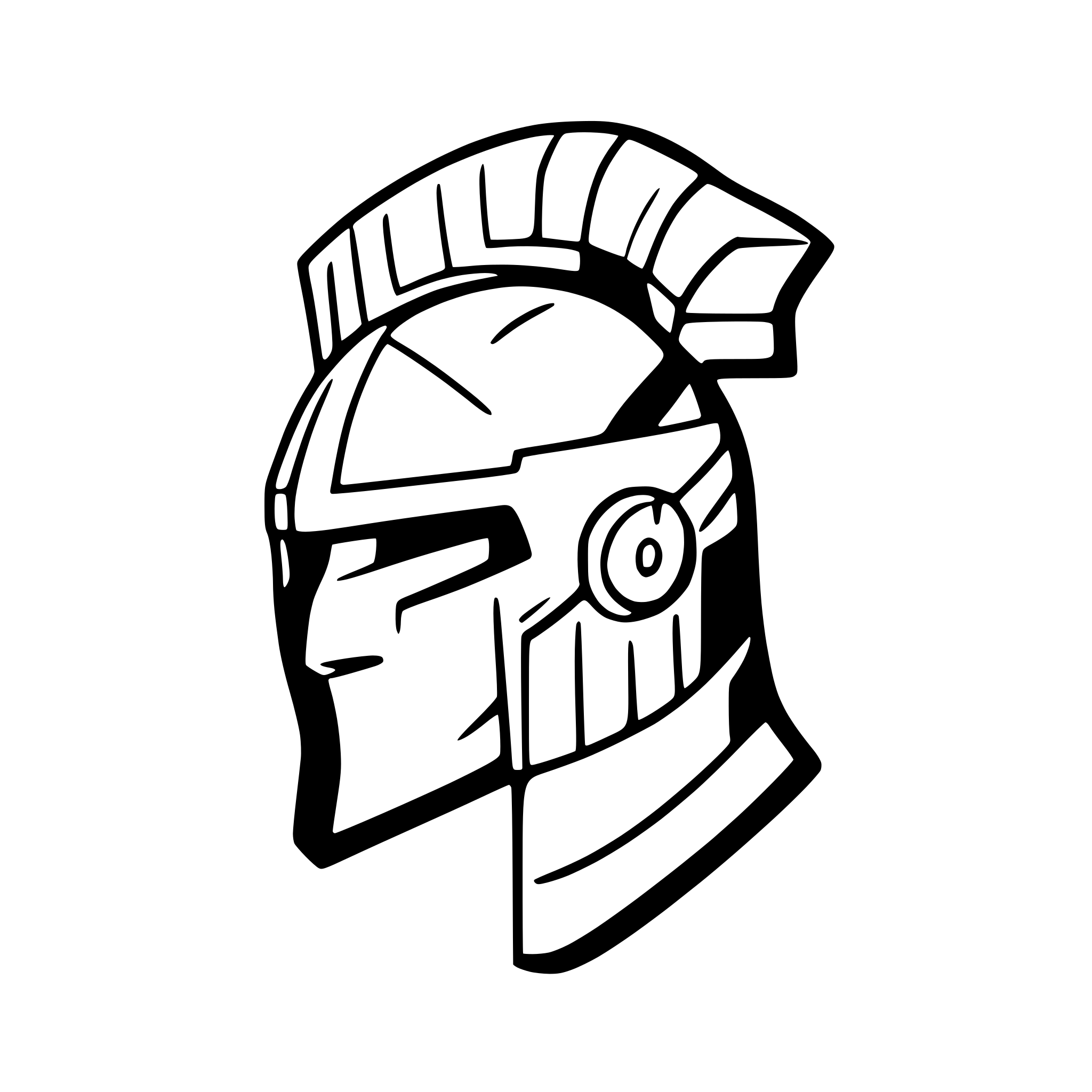 AI-generated SVG of 'gladiator helmet'