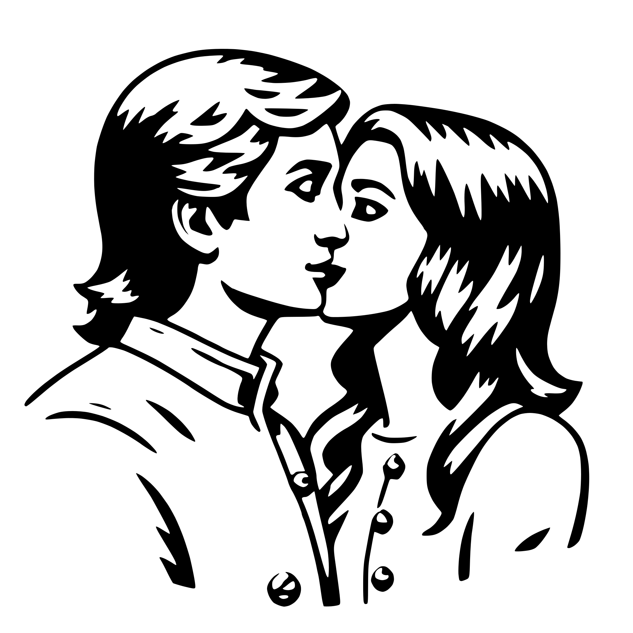 AI-generated SVG of 'whispering sweet nothings'