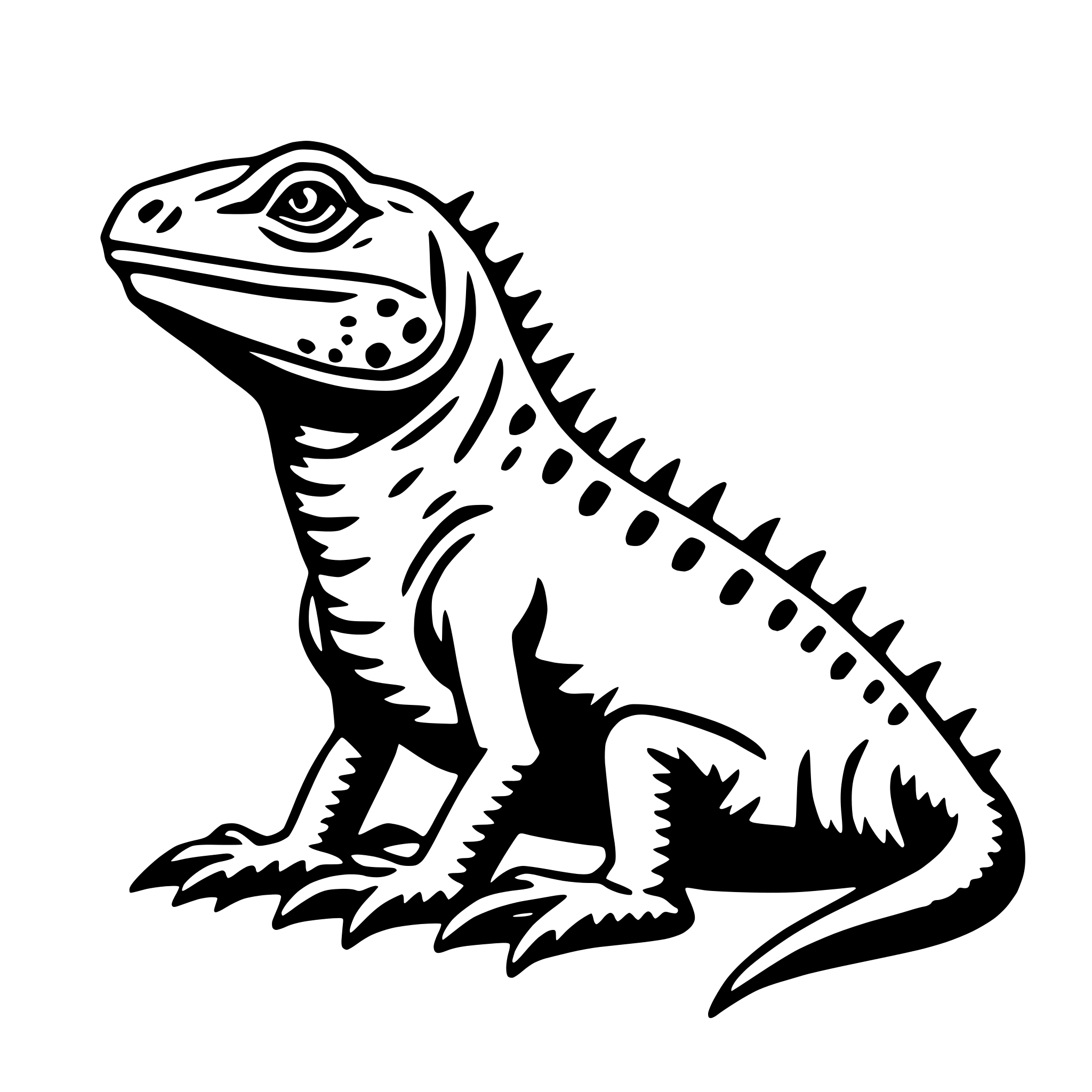 AI-generated SVG of 'iguana'