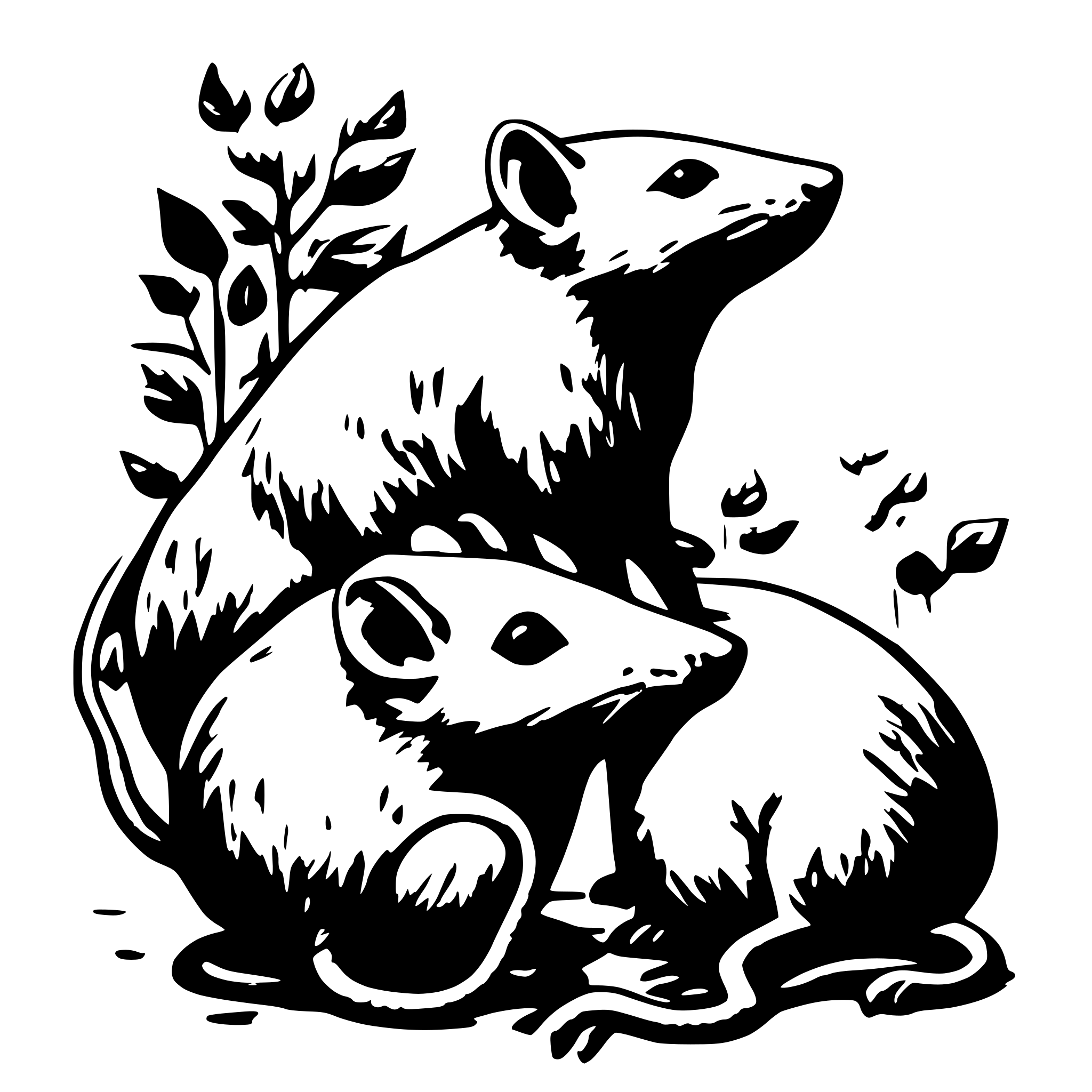 AI-generated SVG of 'group of rats'