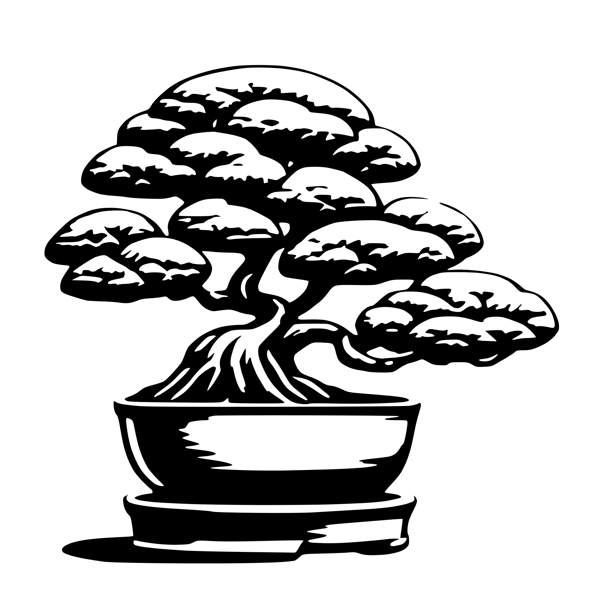 AI-generated SVG of a bonsai