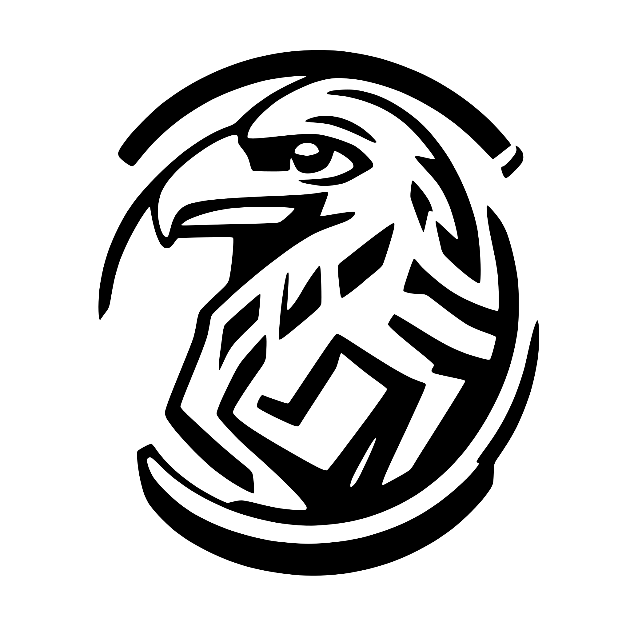 AI-generated SVG of a Eagle mascot logo, white background