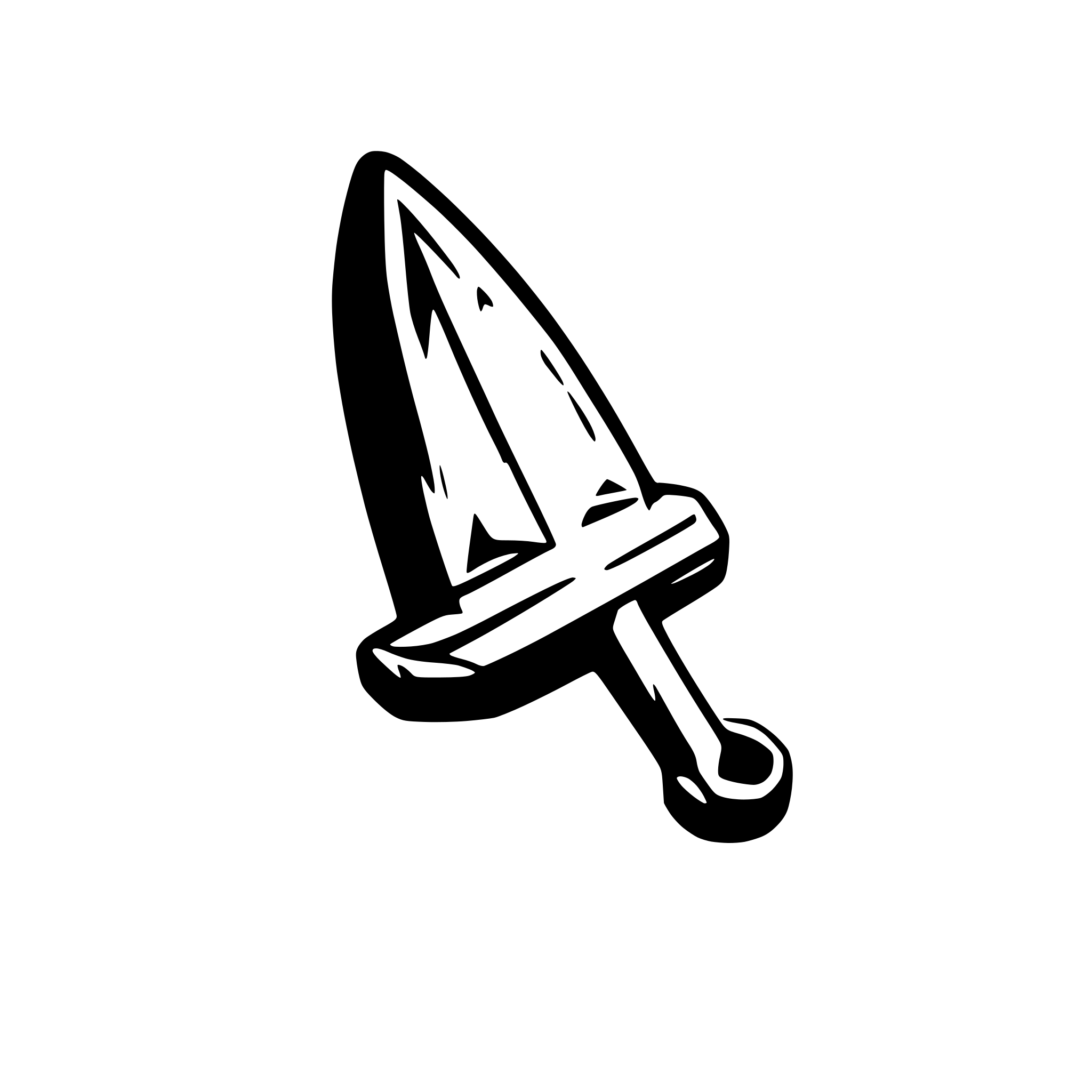 AI-generated SVG of 'broken sword'