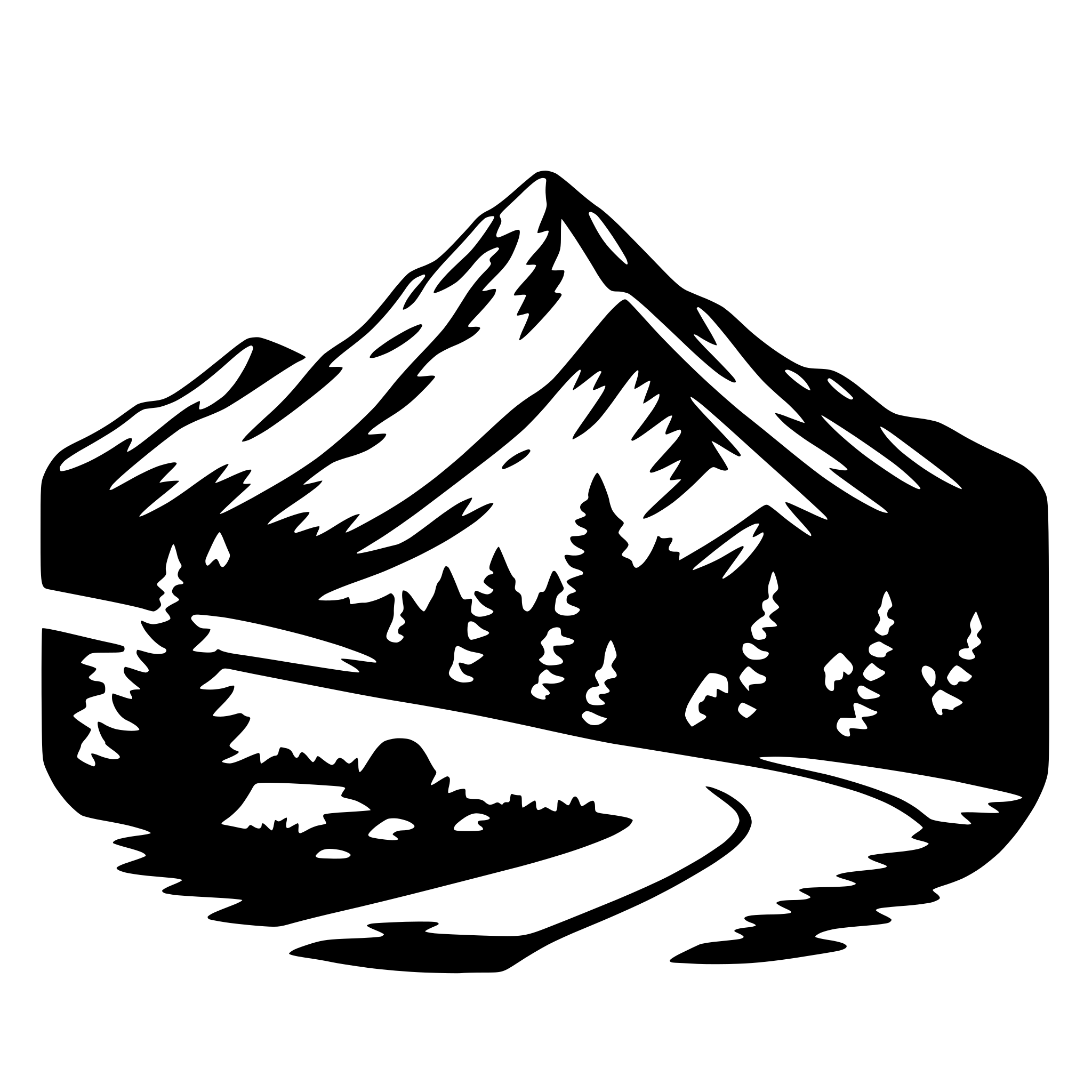 AI-generated SVG of a mountain
