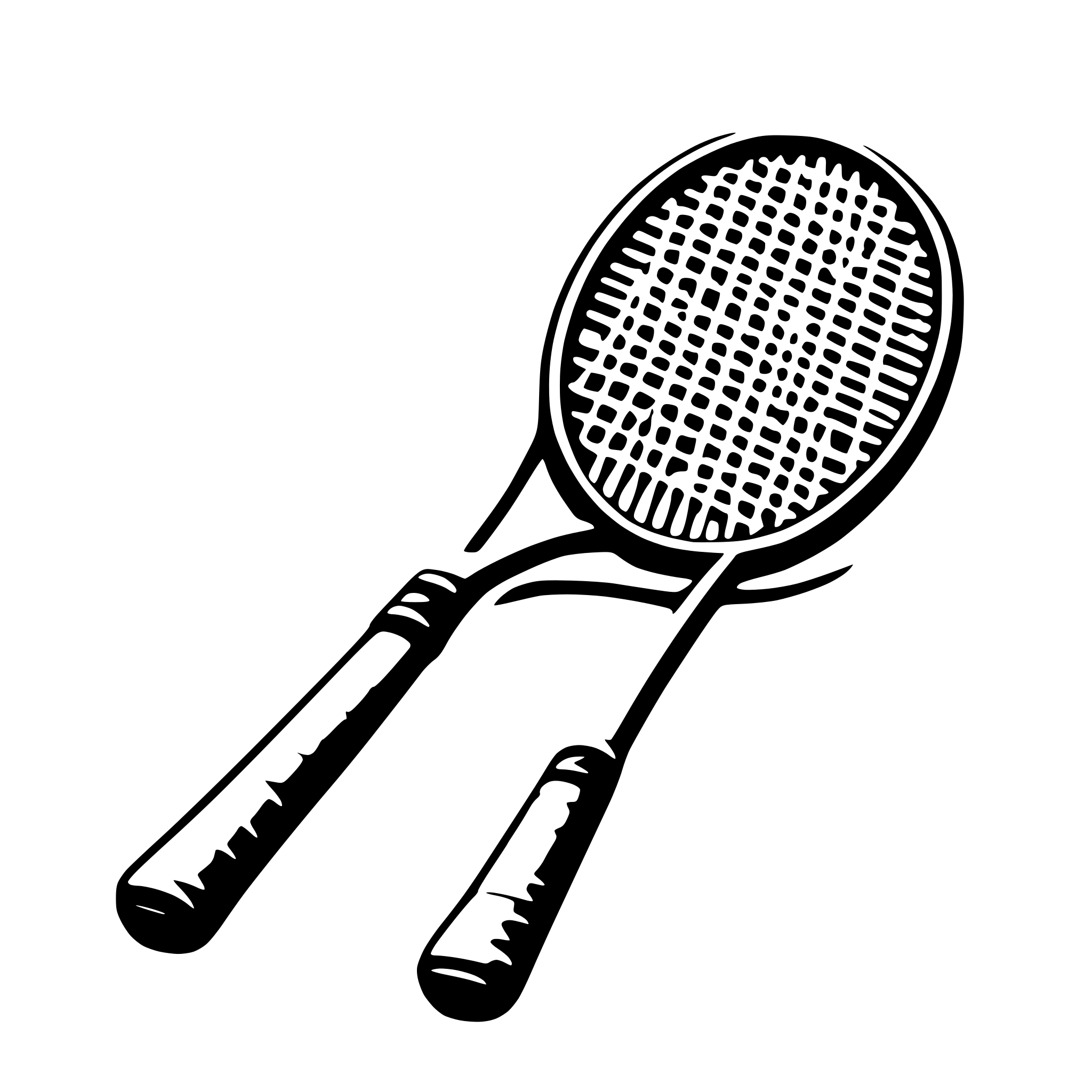 AI-generated SVG of 'Tennis racket'