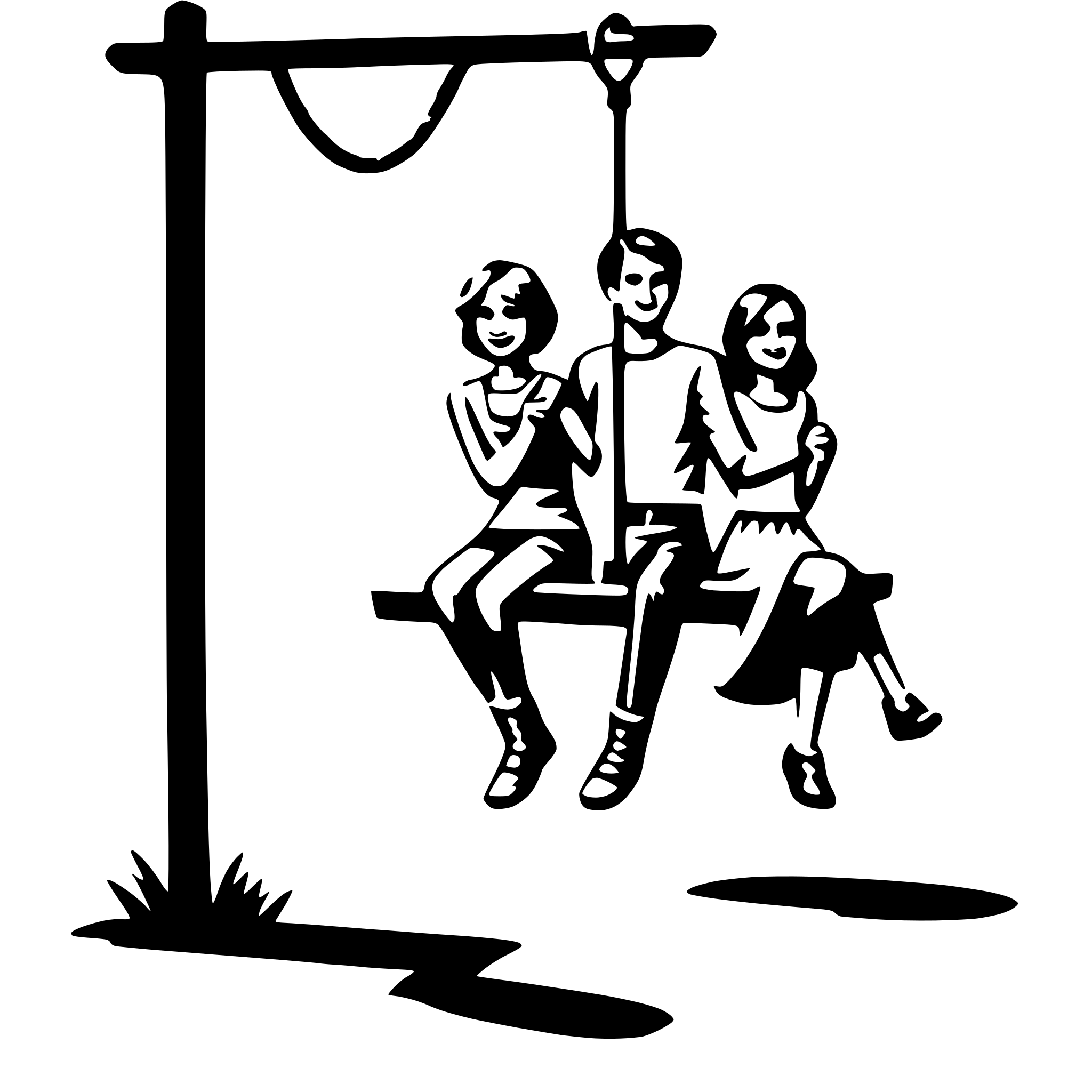 AI-generated SVG of a couples on swings