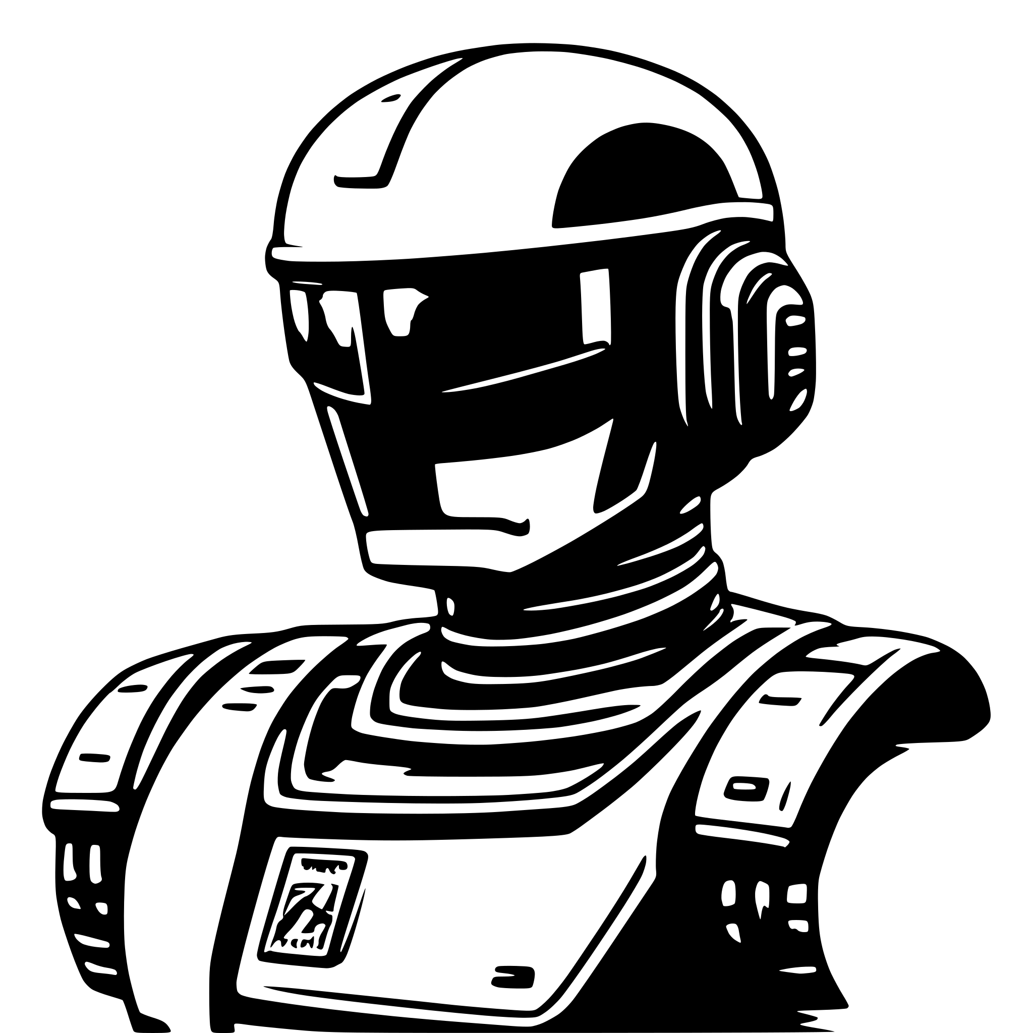 AI-generated SVG of 'retrowave, robocop'
